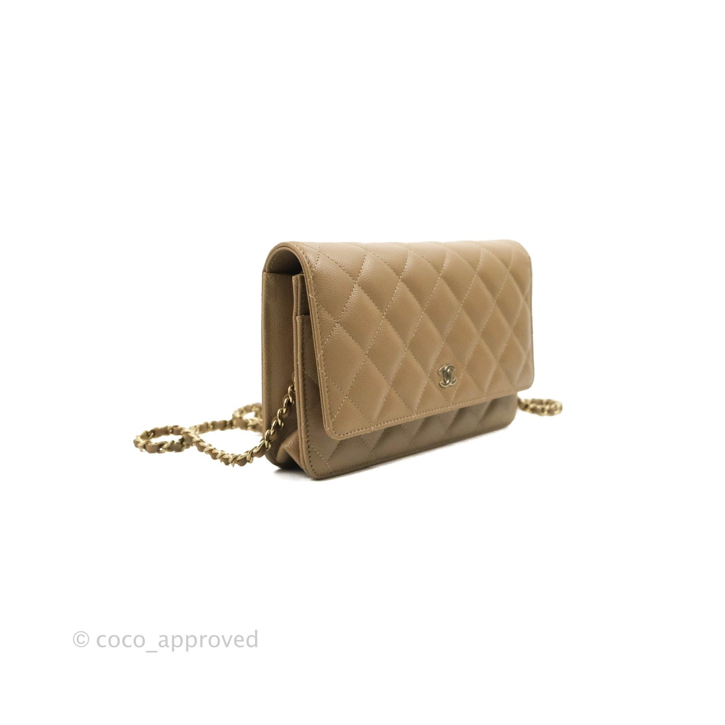 Chanel Quilted Classic WOC Dark Beige Caviar Gold Hardware