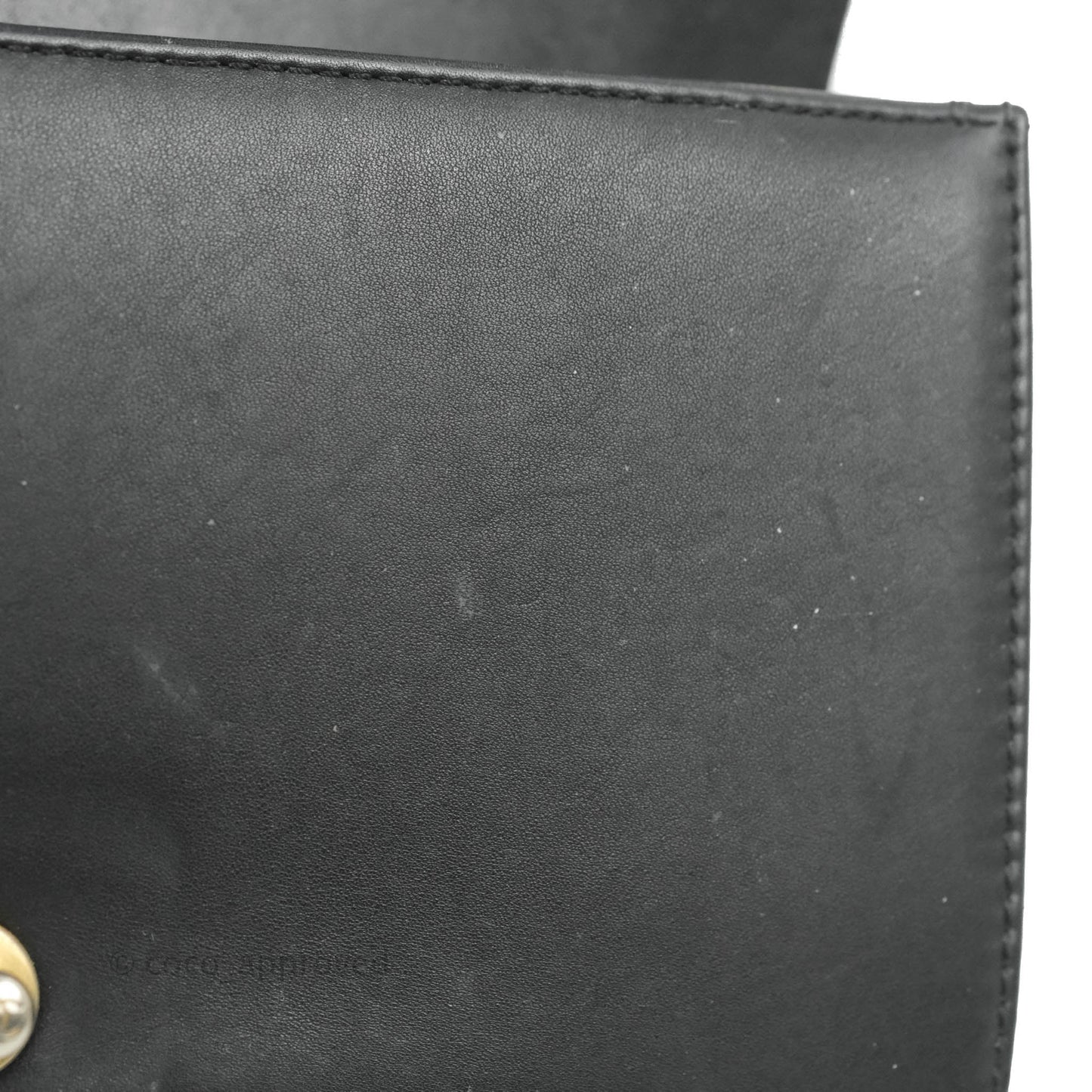 Chanel Quilted Medium Boy With Handle Black Calfskin Aged Gold Hardware