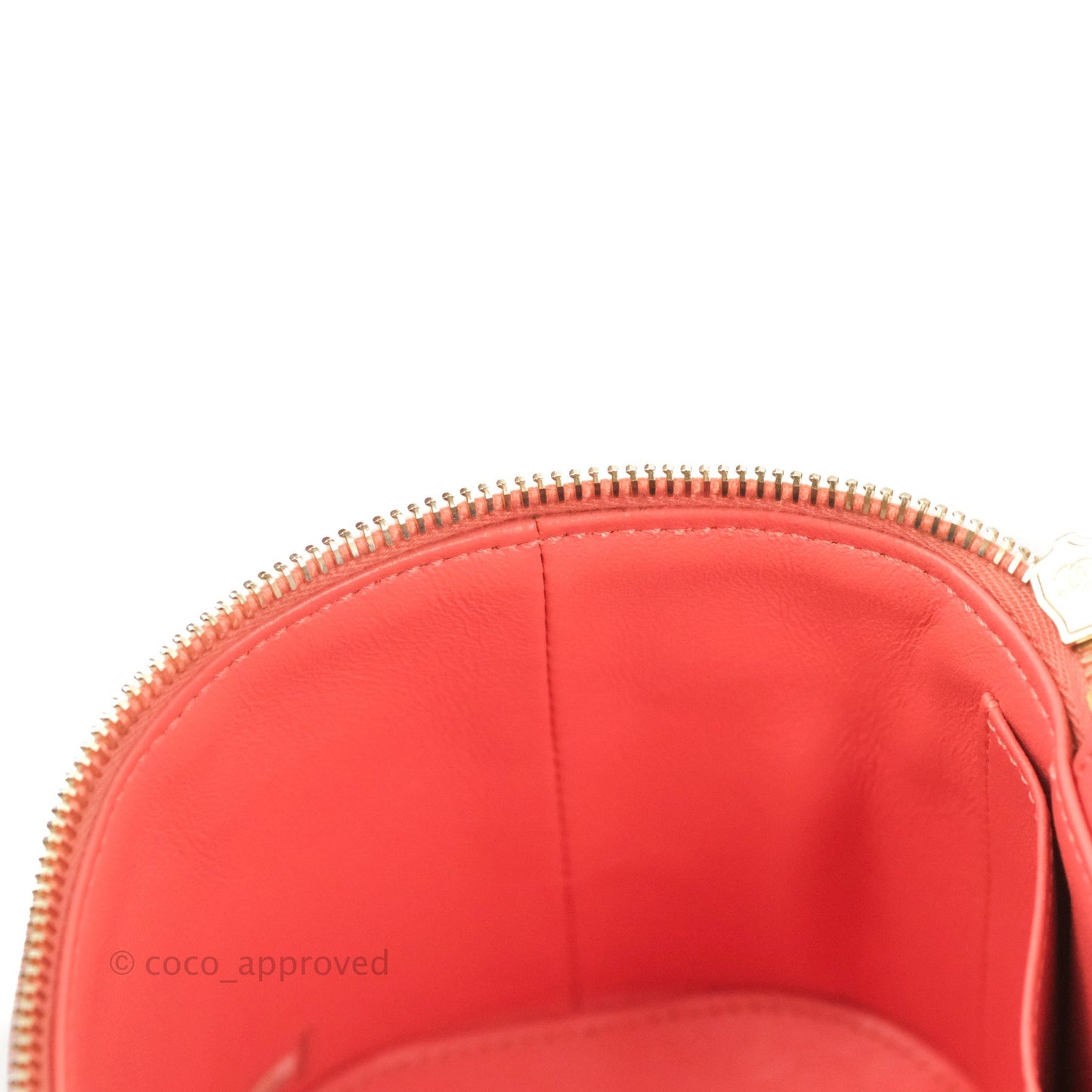 Chanel Trendy CC Vanity Case Coral Pink Lambskin Gold Hardware