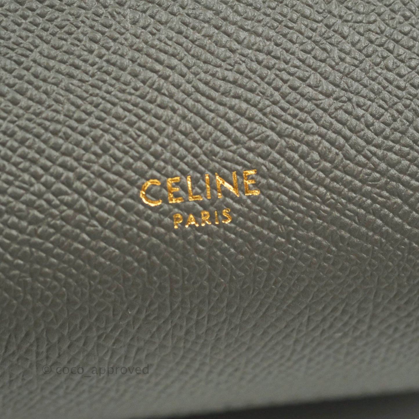 Celine Pico Belt Bag Grey Grained Calfskin Gold Hardware