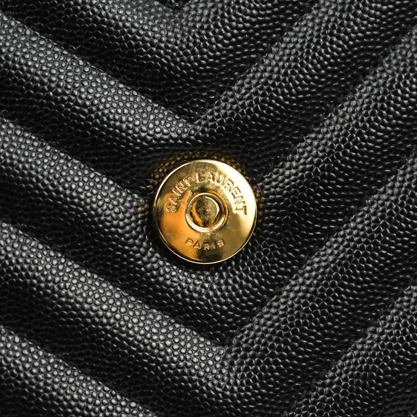 Saint Laurent Envelope Medium Black Caviar Gold Hardware
