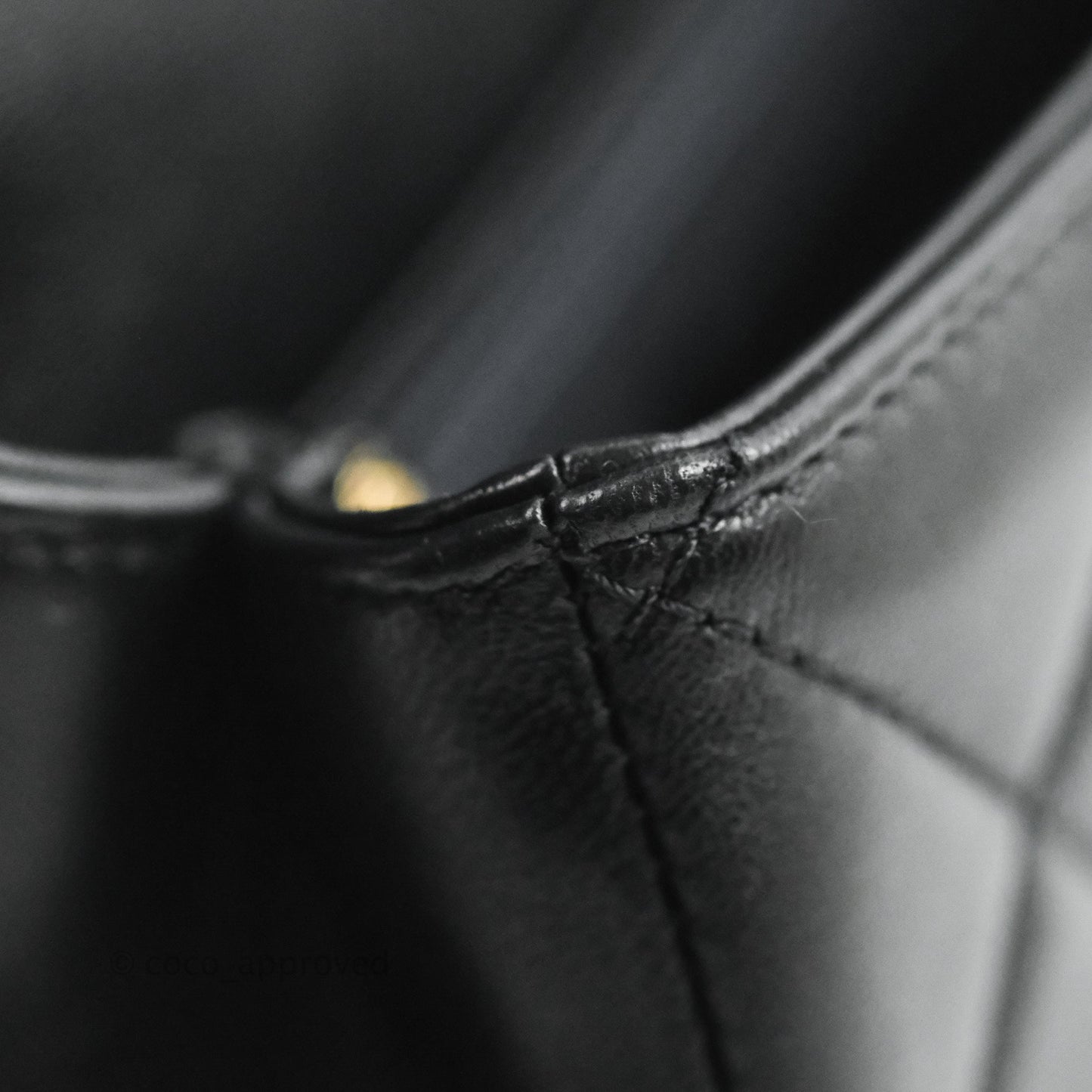 Chanel Quilted Resin Bi-Color Chain Flap Bag Black Lambskin