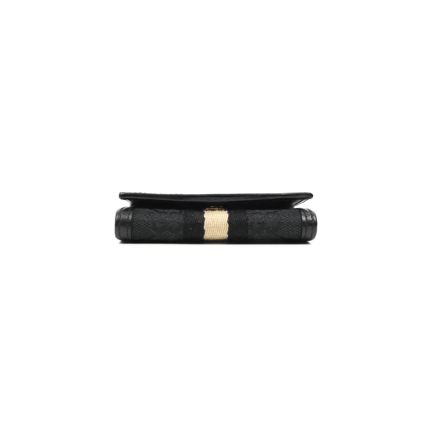 Gucci Vintage GG Web Six-Key Holder Black Canvas