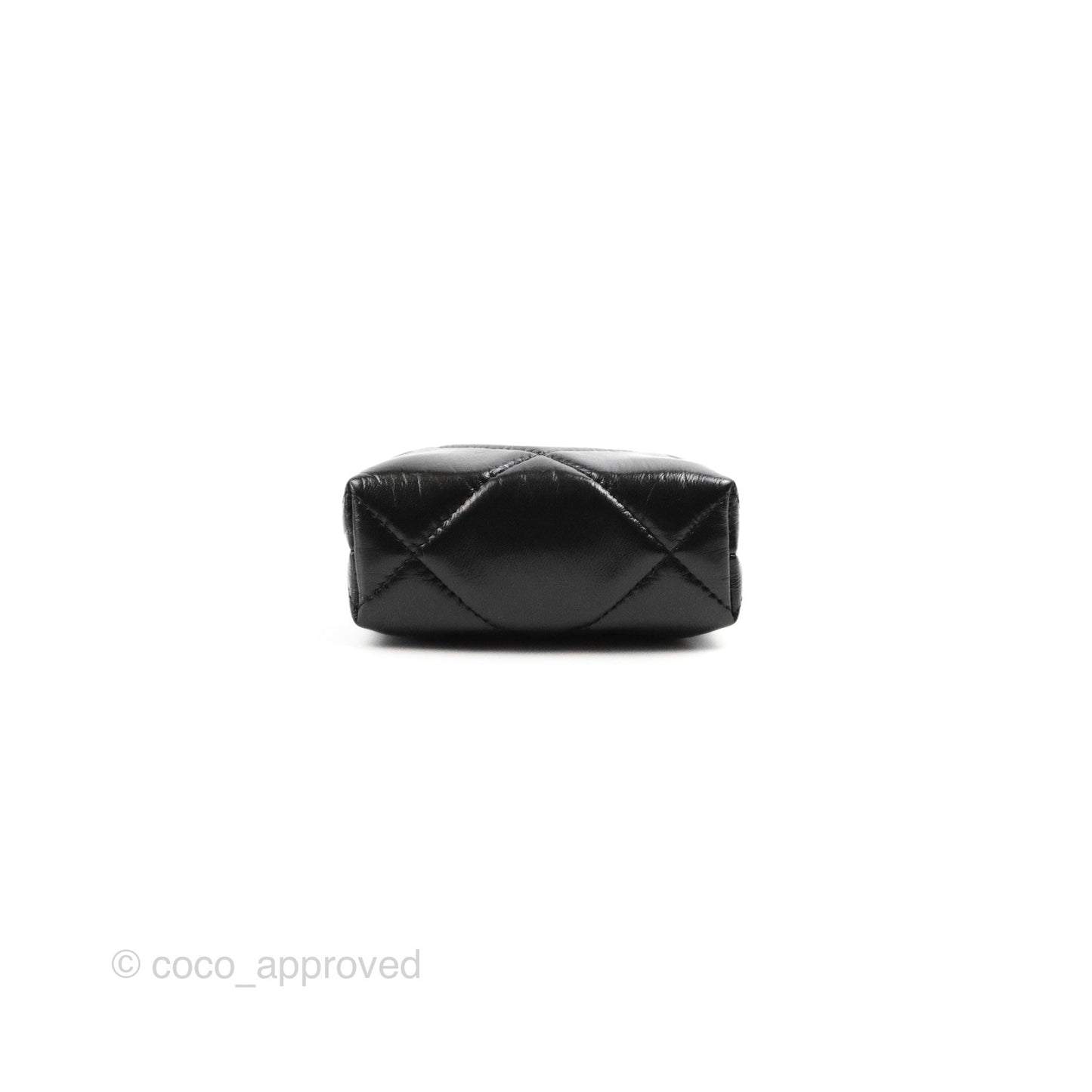 Chanel Kisslock Glasses Case Black Aged Lambskin Gold Hardware 21C