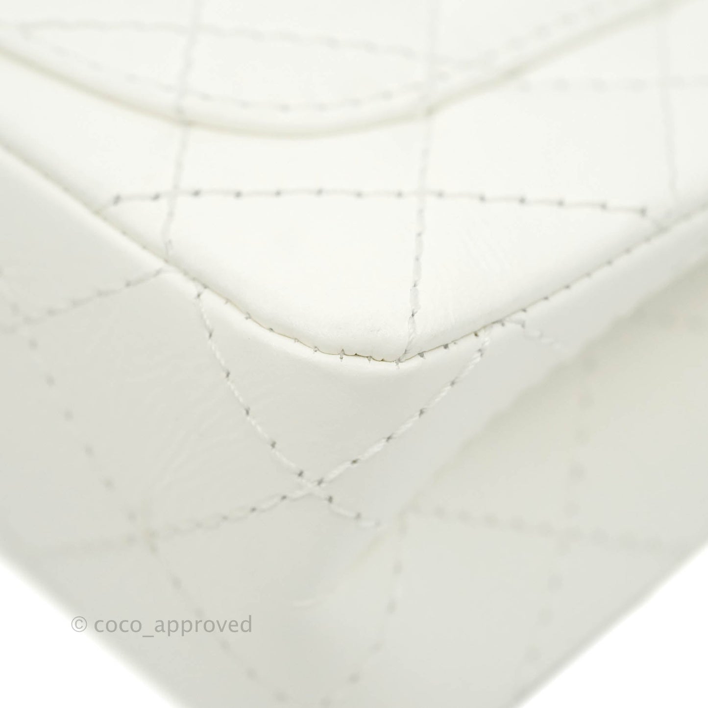 Chanel Mini Reissue 224 White Aged Calfskin Aged Gold Hardware
