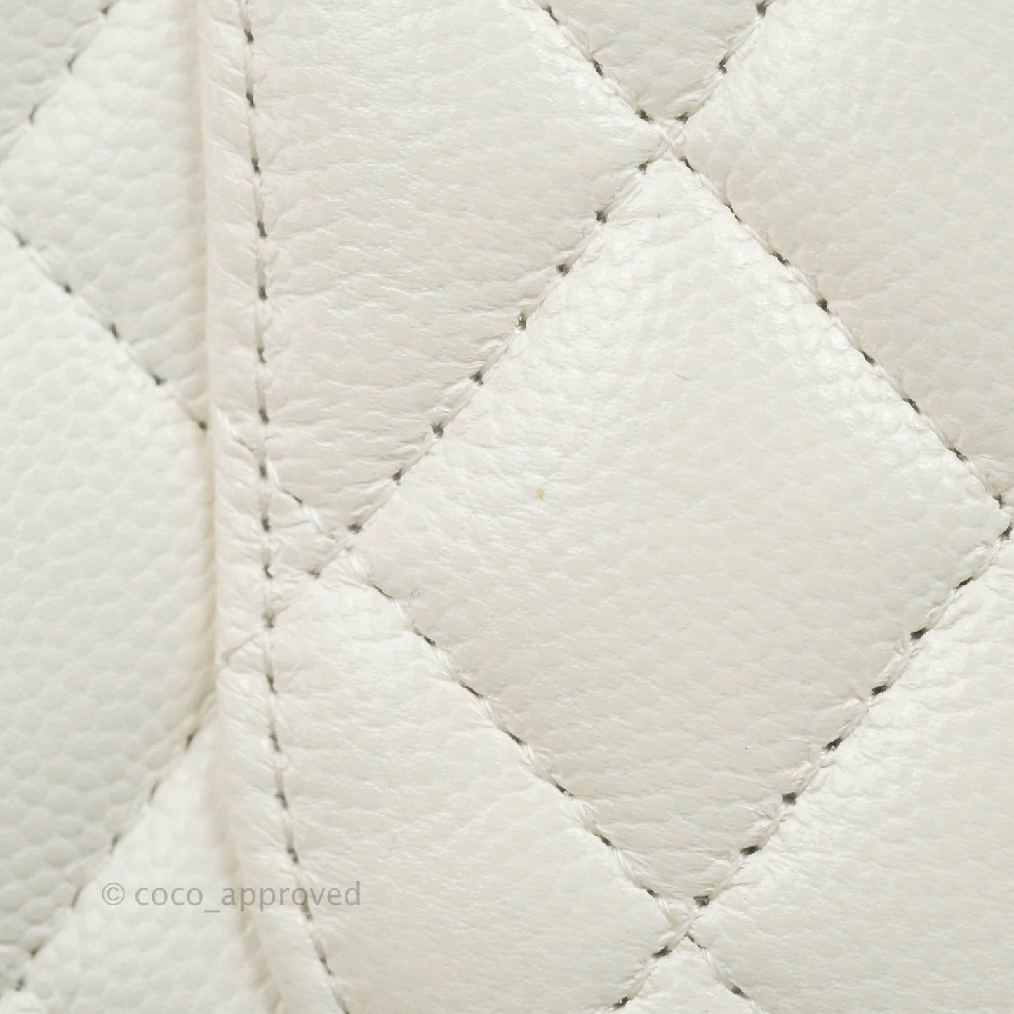Chanel Classic Small S/M Flap White Caviar Gold Hardware