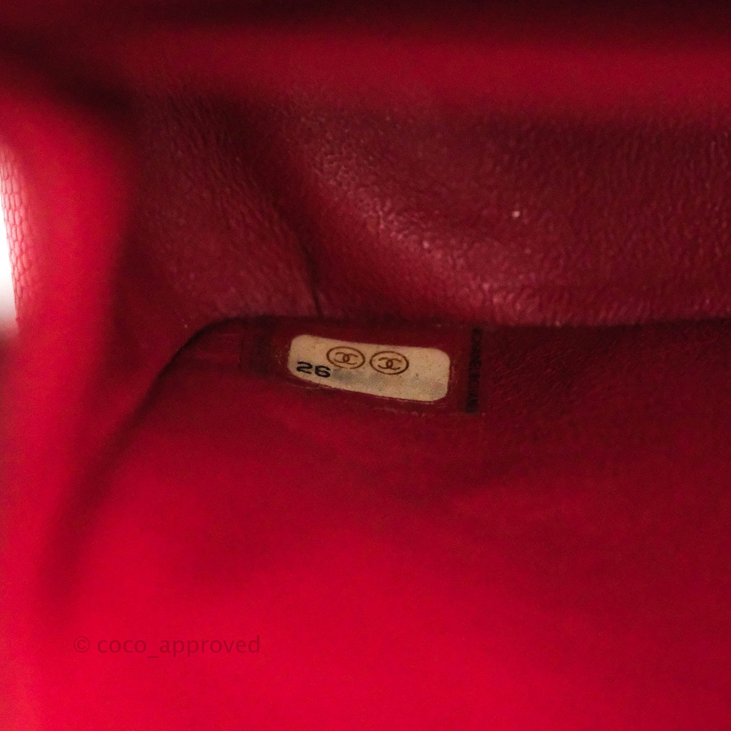 Chanel Classic M/L Medium Chevron Double Flap Cherry Red Caviar Gold Hardware