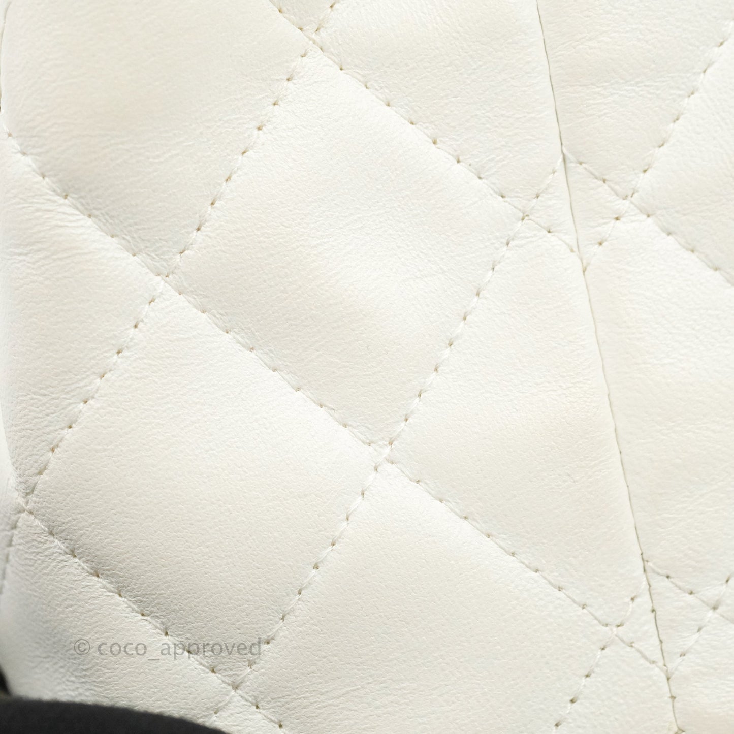 Chanel Quilted Small Drawstring Bucket Bag White Calfskin Gold Hardware