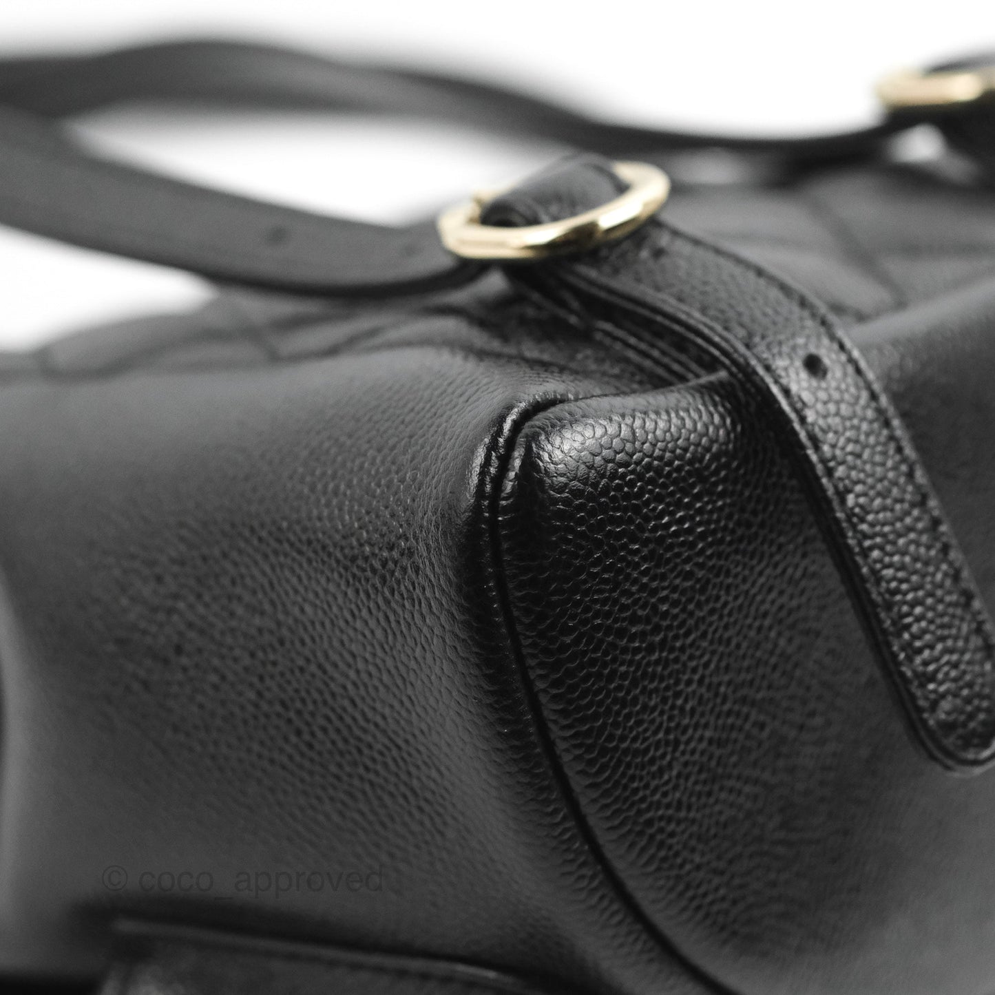 Chanel Duma Backpack Small Black Caviar Gold Hardware 23P