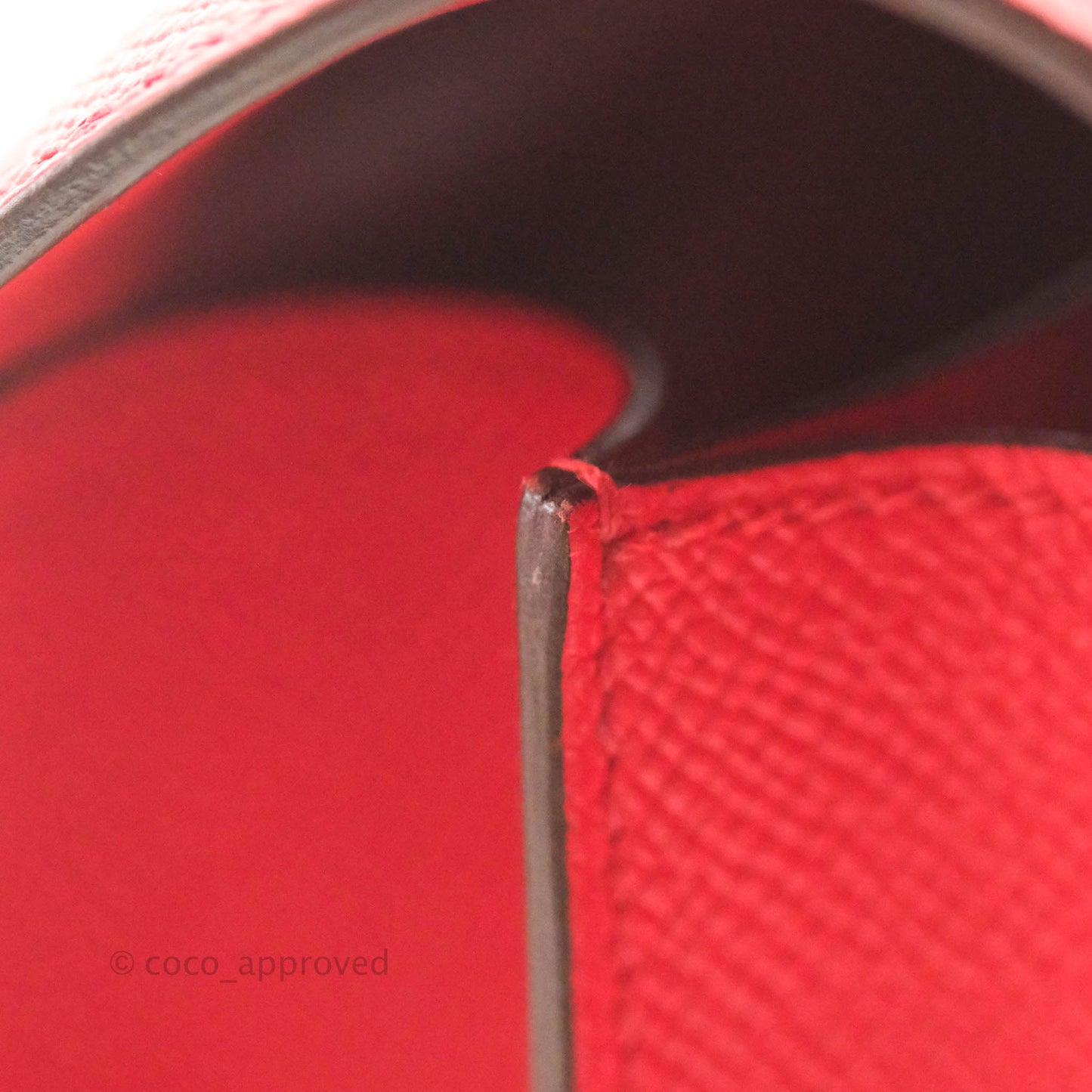 Hermès Constance 24 Rouge De Coeur Veau Epsom Palladium Hardware