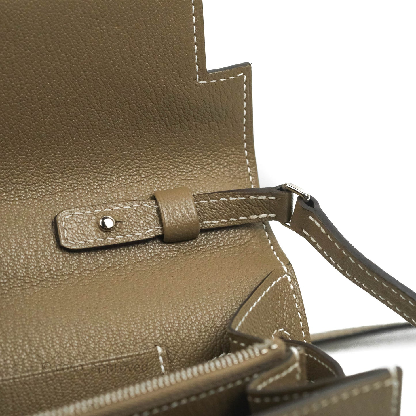 Hermès Kelly To Go Wallet Etoupe Chevre Mysore Palladium Hardware