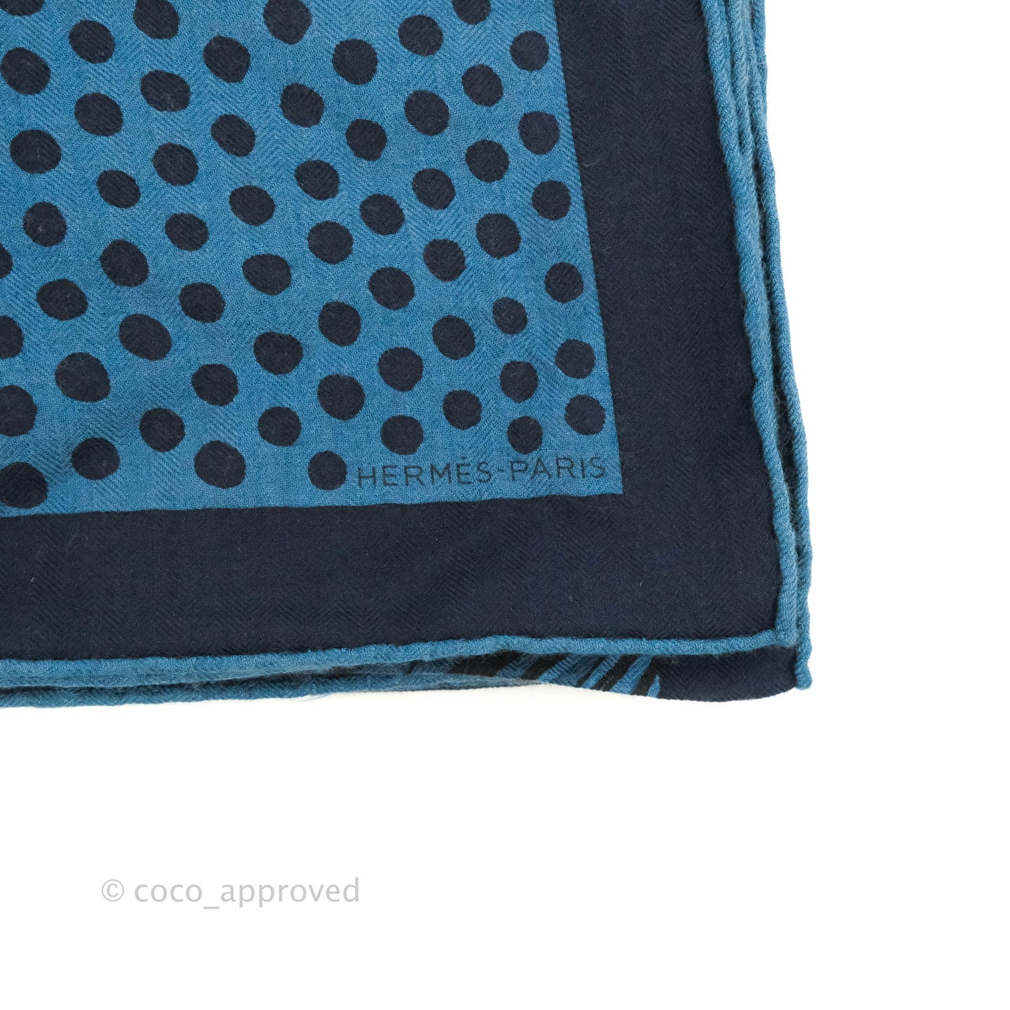Hermès Cashmere Silk Grrrrr! Scarf 100 Prusse Marine