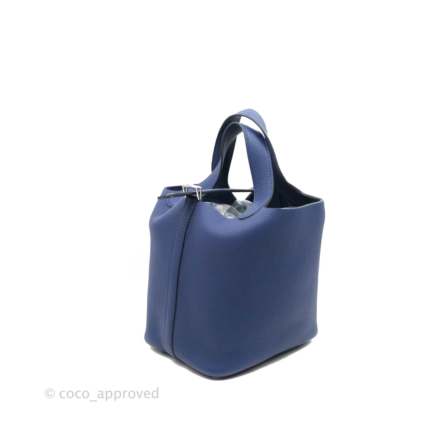 Hermès Picotin Lock 18 PM Bleu Saphir Clemence Palladium Hardware