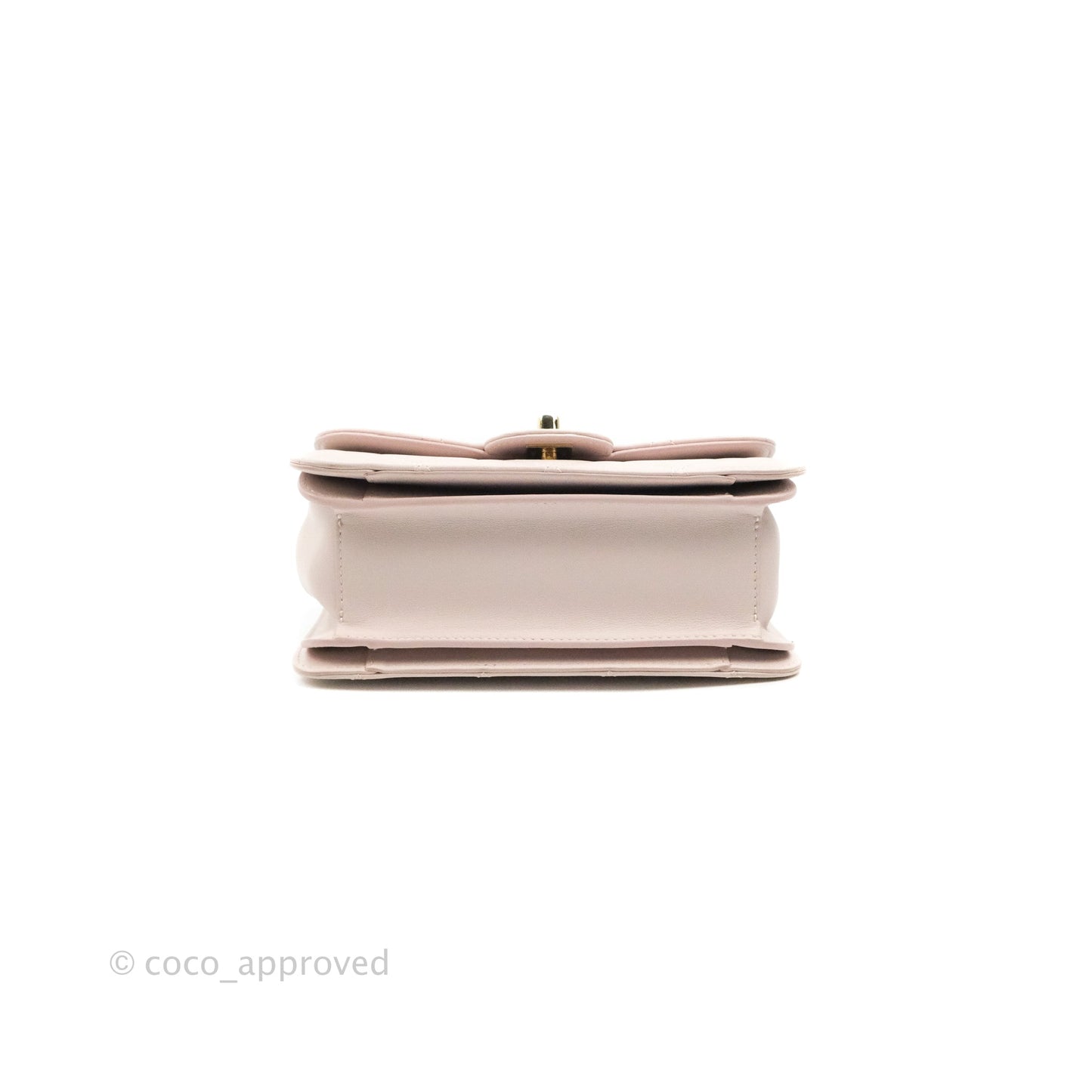Chanel Small Coco Lady Quilted Flap Bag With Top Handle Light Pink Calfskin Gold Hardware