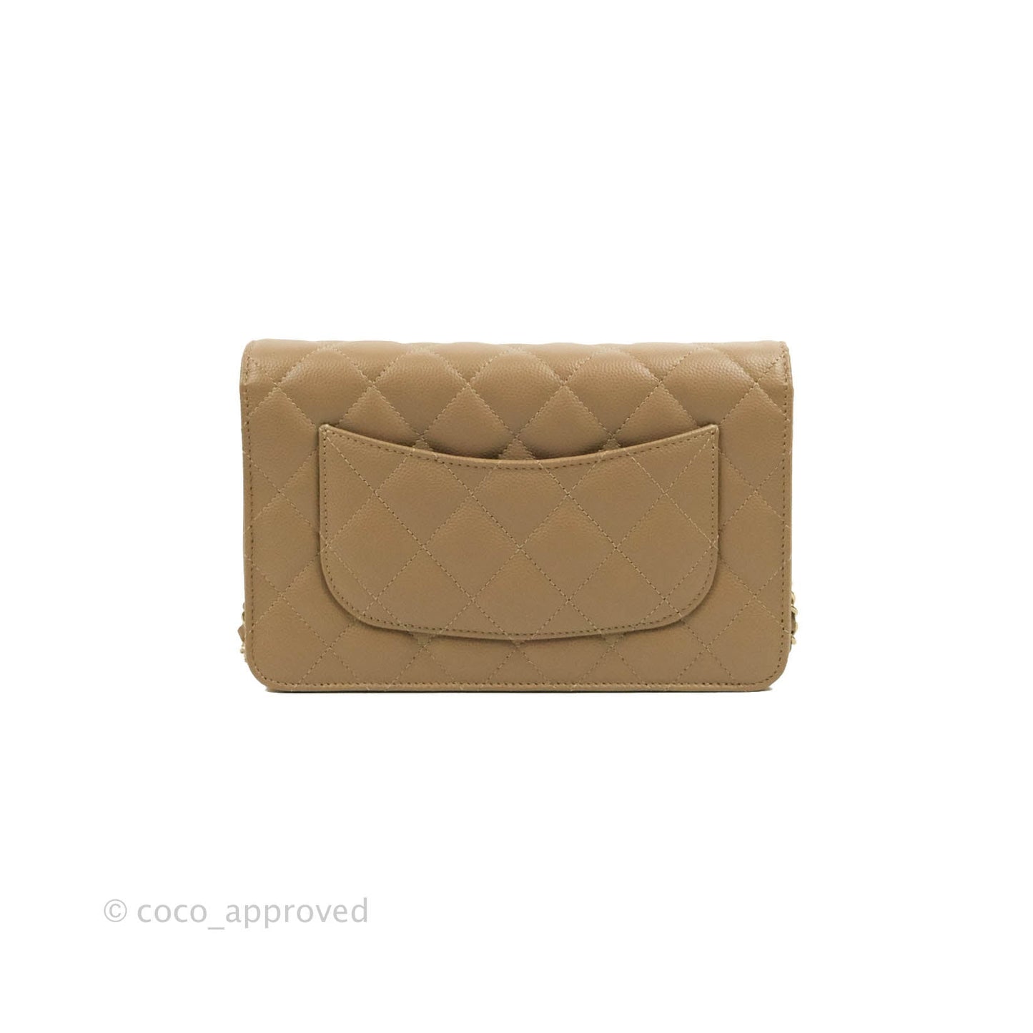 Chanel Quilted Classic WOC Dark Beige Caviar Gold Hardware