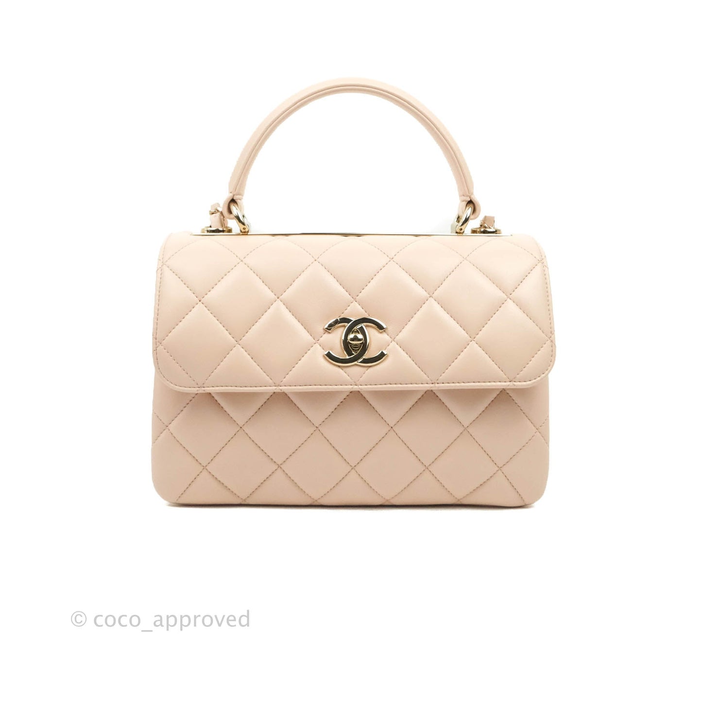 Chanel Trendy CC Small Light Beige Pink Lambskin Gold Hardware