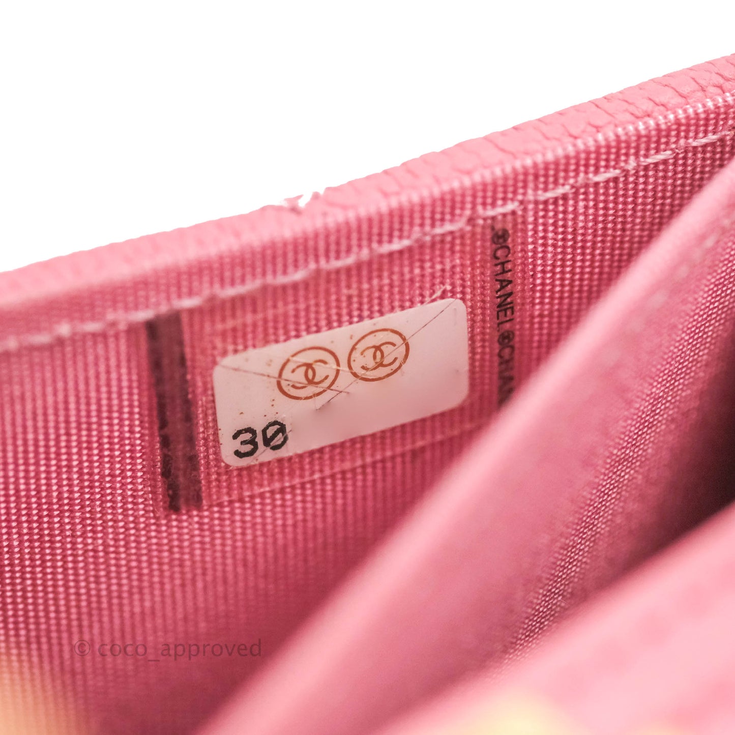 Chanel Quilted Boy Flap Coin Purse Pink Caviar Gold Hardware