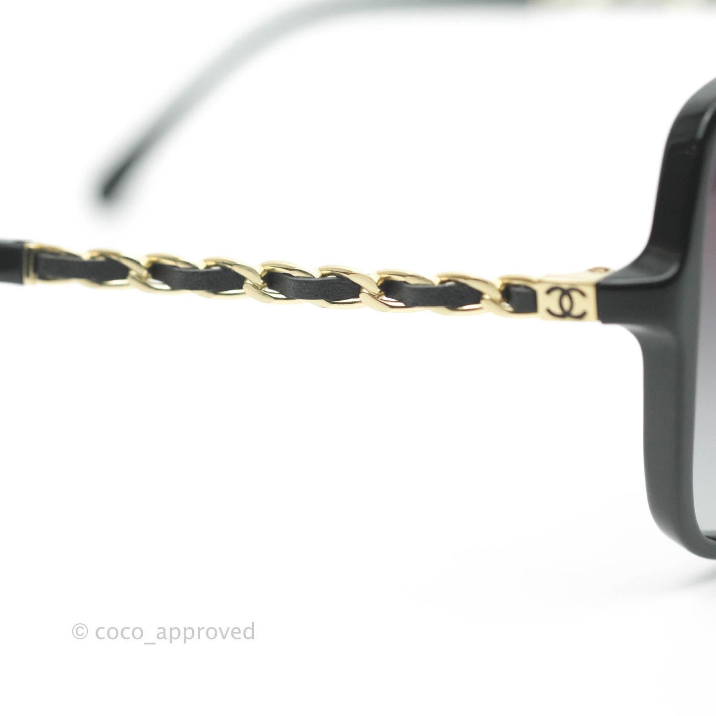 Chanel Square Chainlink Gradient Grey Lenses Sunglasses