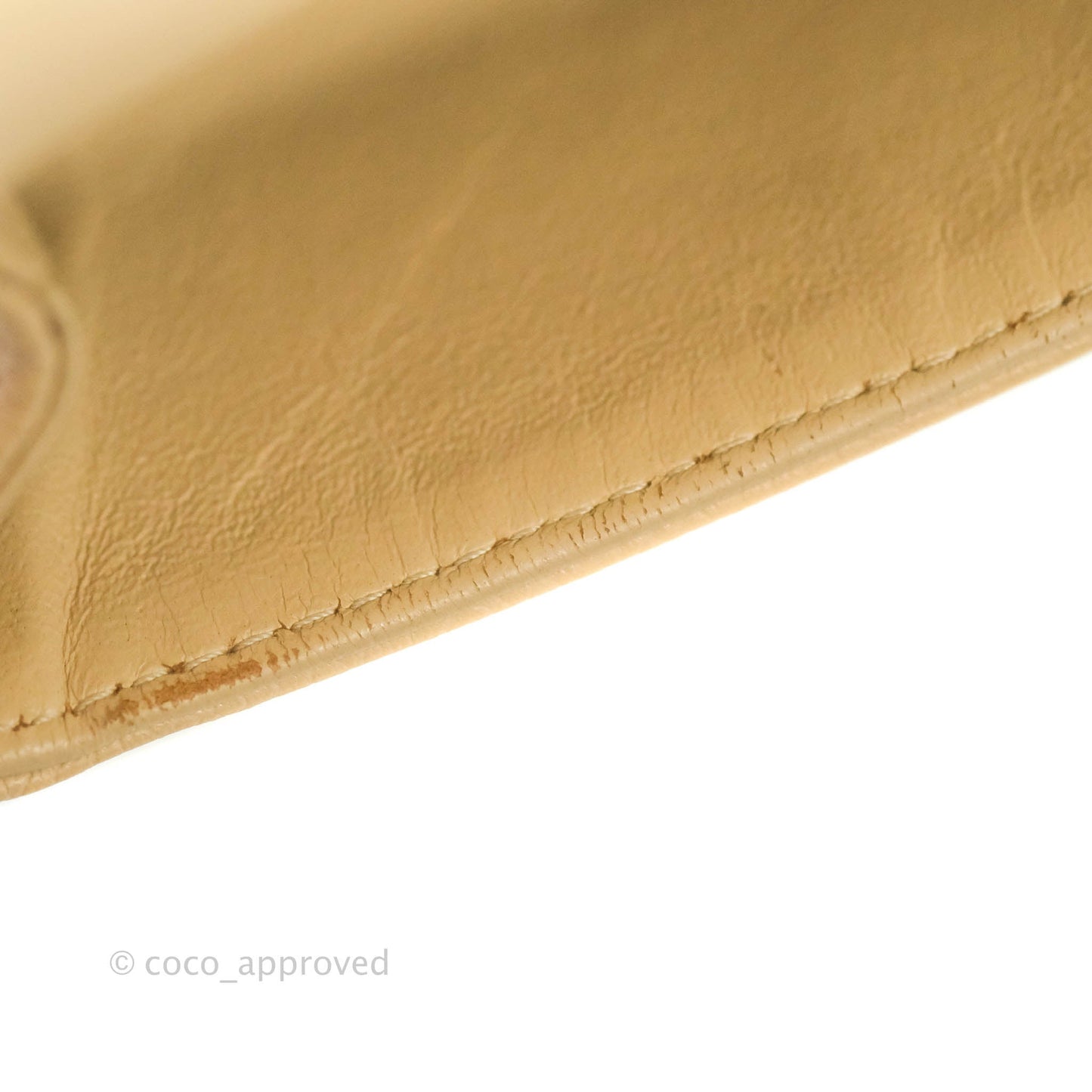 Chanel Classic M/L Medium Flap Quilted Beige Caviar Gold Hardware