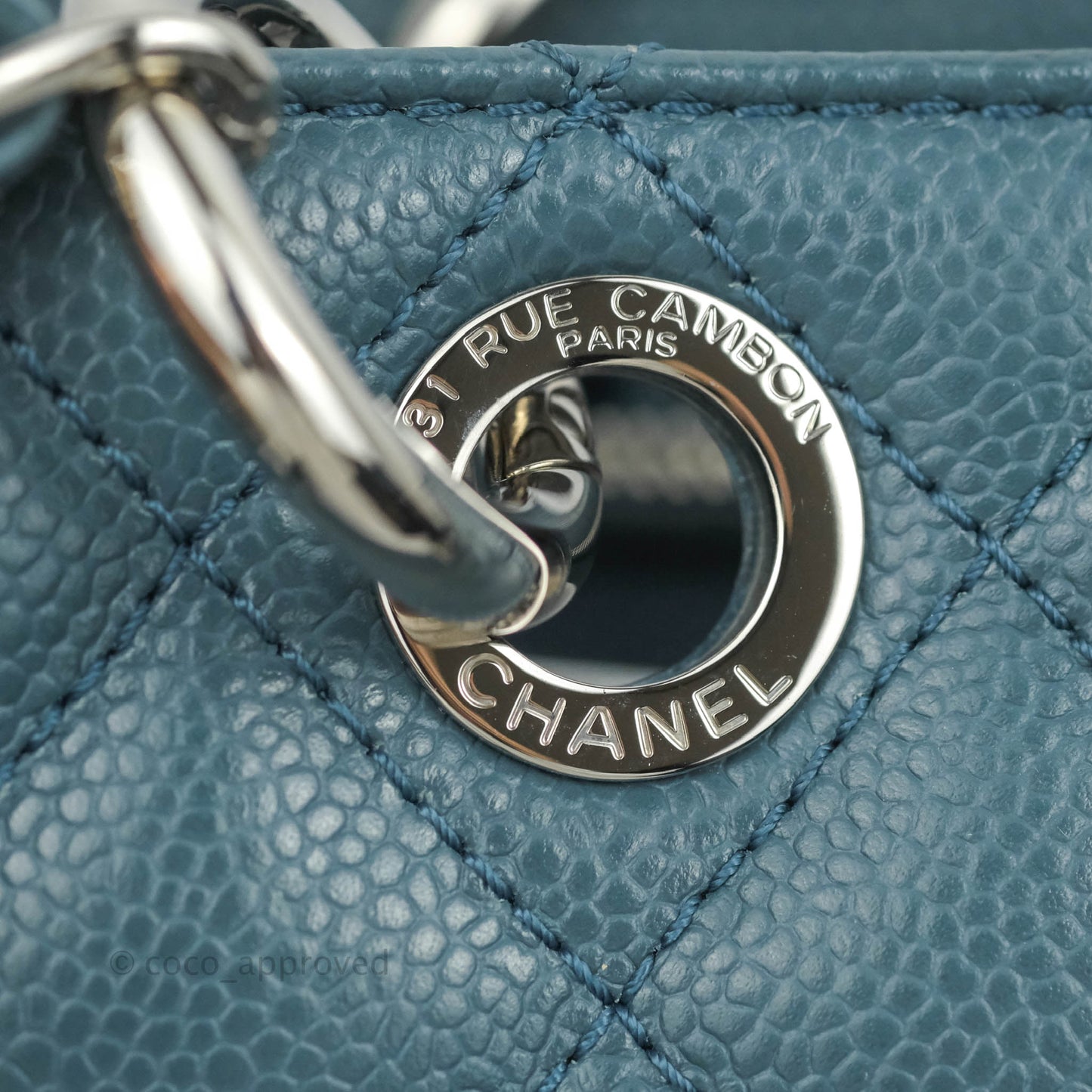 Chanel GST Blue Caviar Silver Hardware