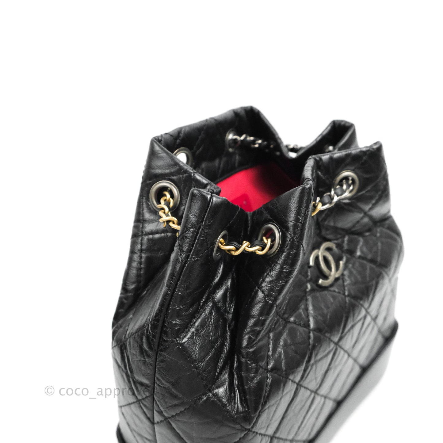 Chanel Small Gabrielle Backpack Black Aged Calfskin