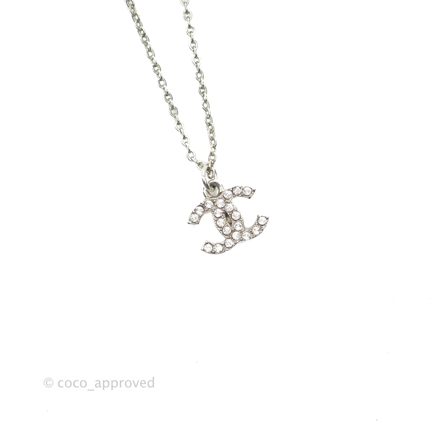 Chanel CC Coco Mademoiselle Double Necklace Silver