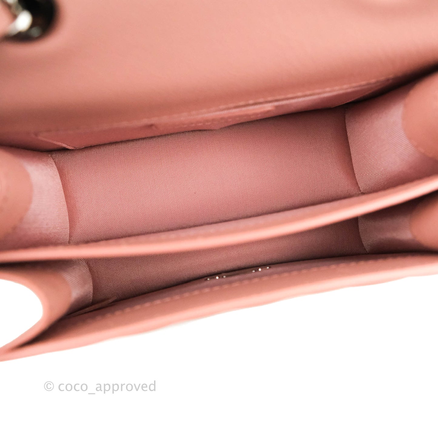 Chanel Small CC Box Flap Bag Pink Calfskin Silver Hardware