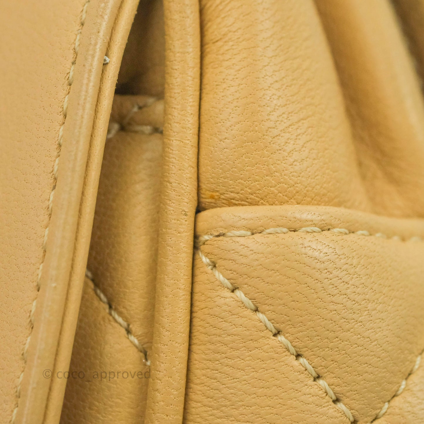 Chanel Calfskin Coco Vintage Camera Case Beige Gold Hardware
