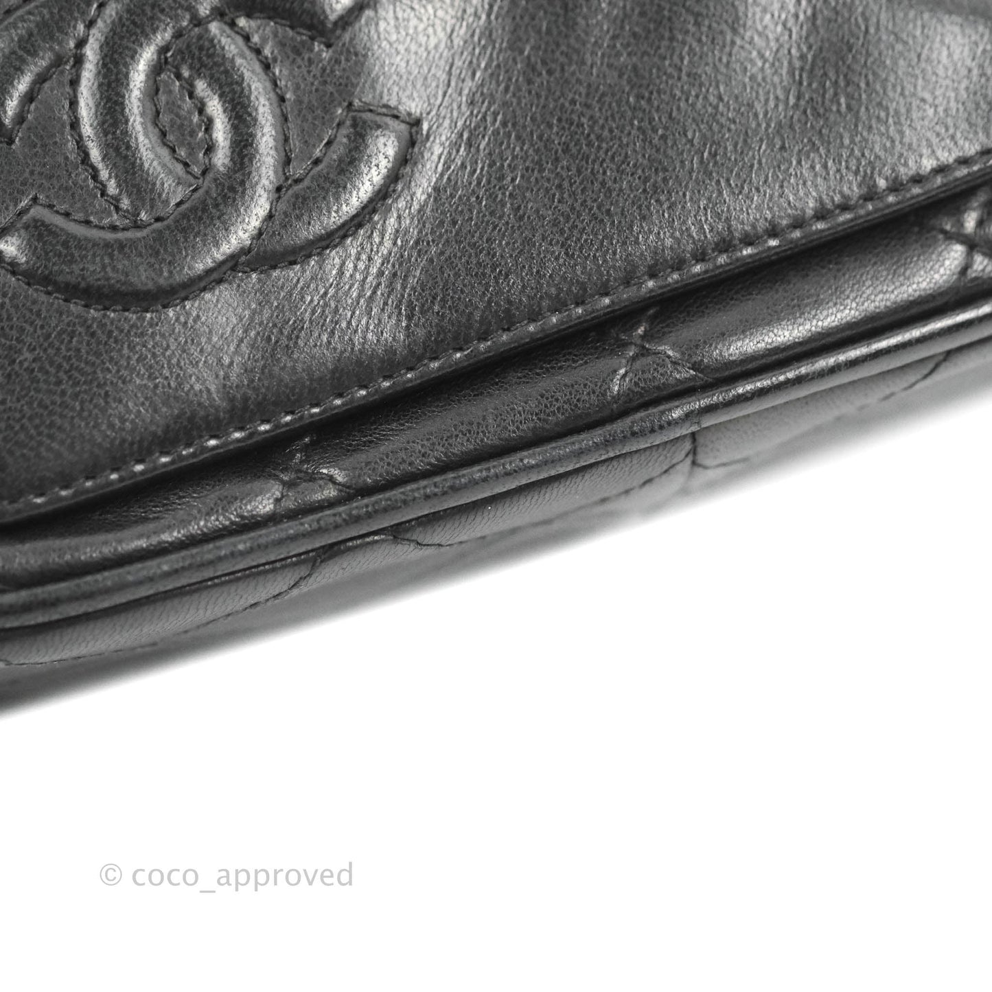 Chanel Vintage Small Camera Bag Black Lambskin Gold Hardware