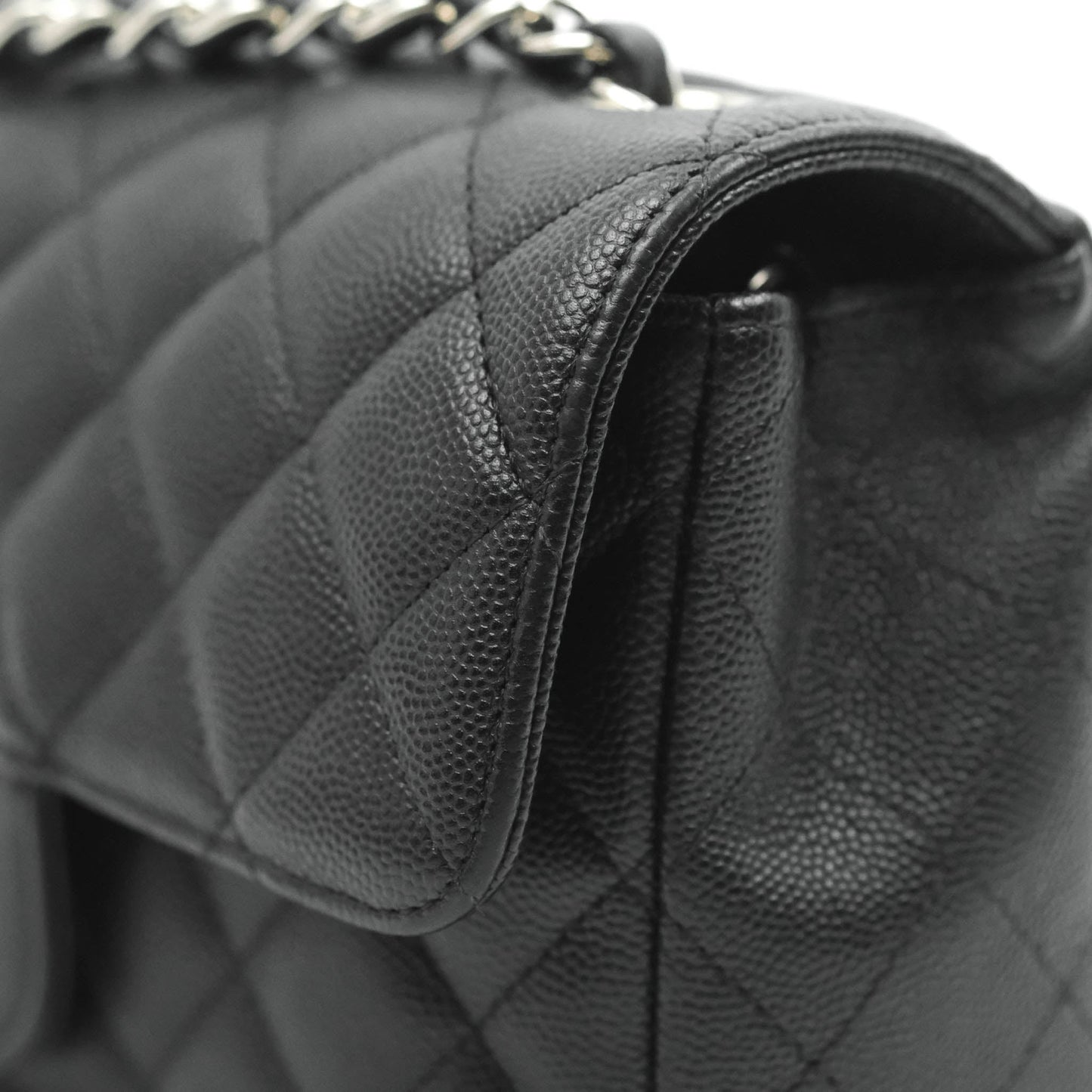 Chanel Classic Mini Rectangular Flap Black Caviar Silver Hardware