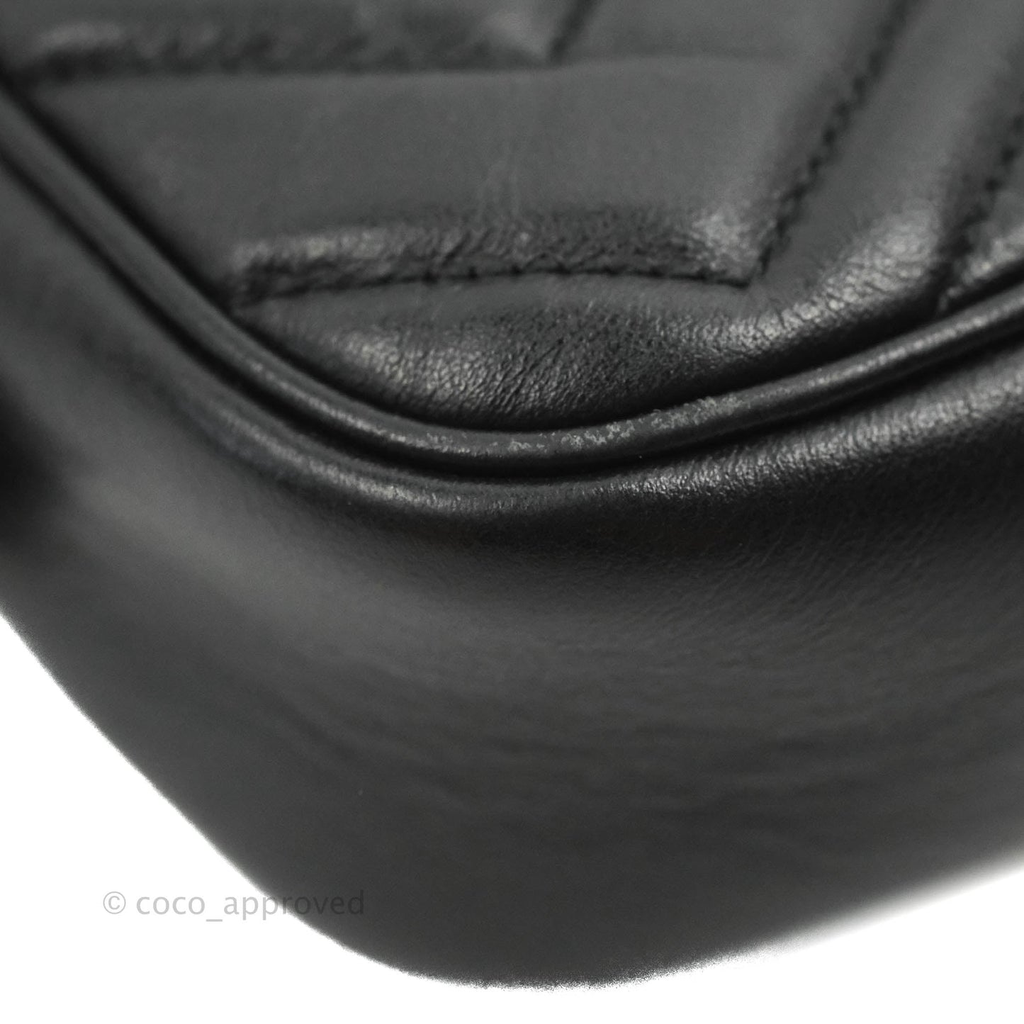 Gucci Mini Matelasse GG Marmont Camera Bag Black Calfskin Gold Hardware