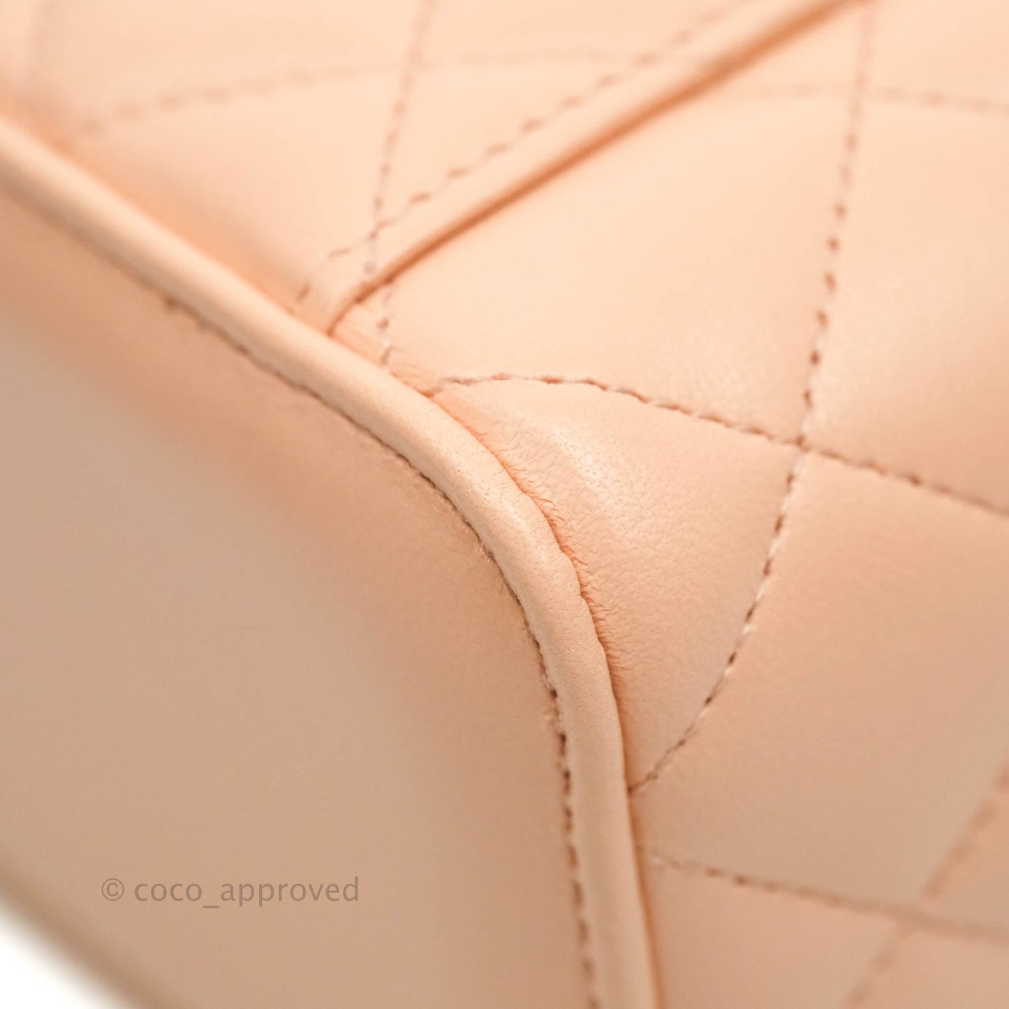 Chanel Classic Mini Pearl Crush Vanity With Chain Pink Lambskin Aged Gold Hardware