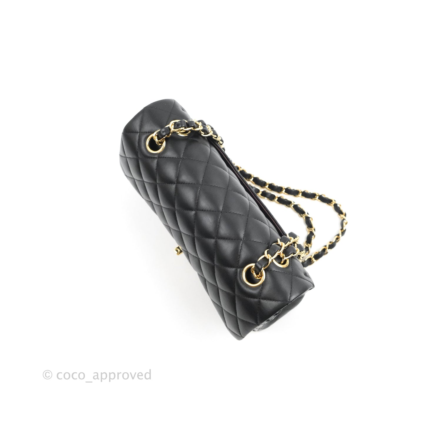 Chanel Small Classic Quilted Flap Black Lambskin Gold Hardware