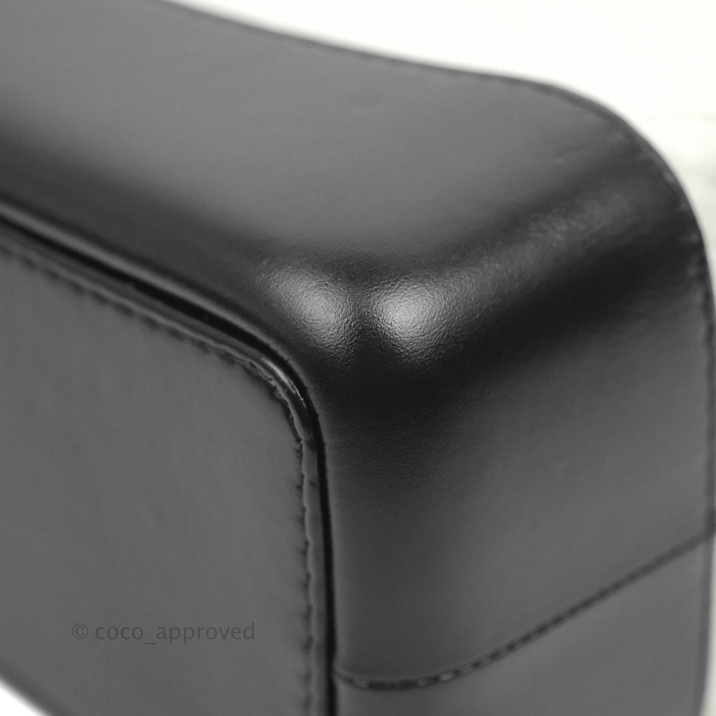 Chanel Small Gabrielle Backpack White Black Aged Calfskin