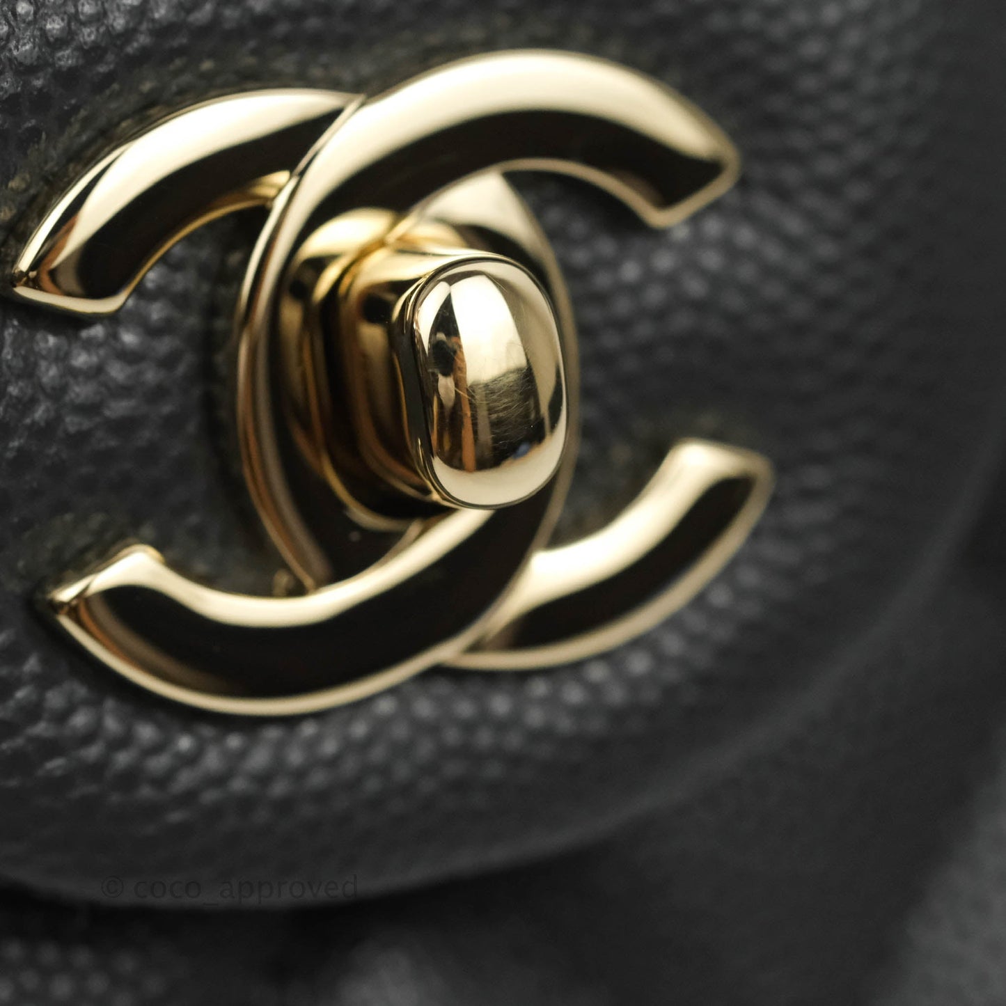 Chanel Classic M/L Medium Flap Quilted Dark Grey Caviar Gold Hardware 21B