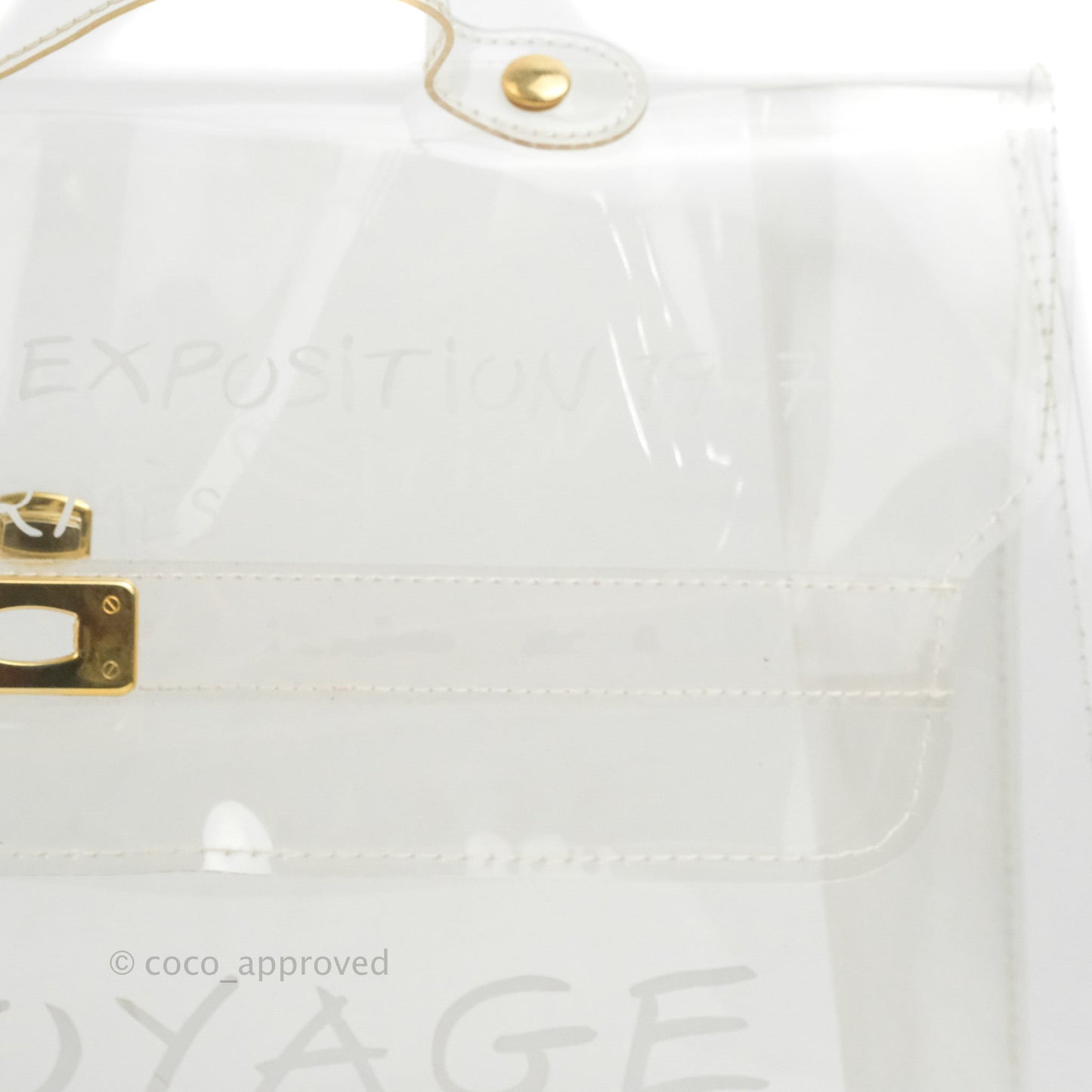 Hermès Vinyl Kelly Beach Bag Gold Hardware