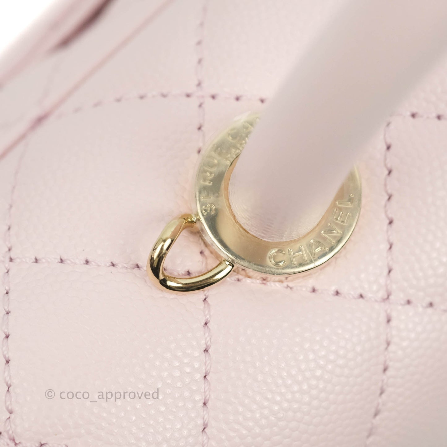 Chanel Small Coco Handle Light Pink Caviar Gold Hardware