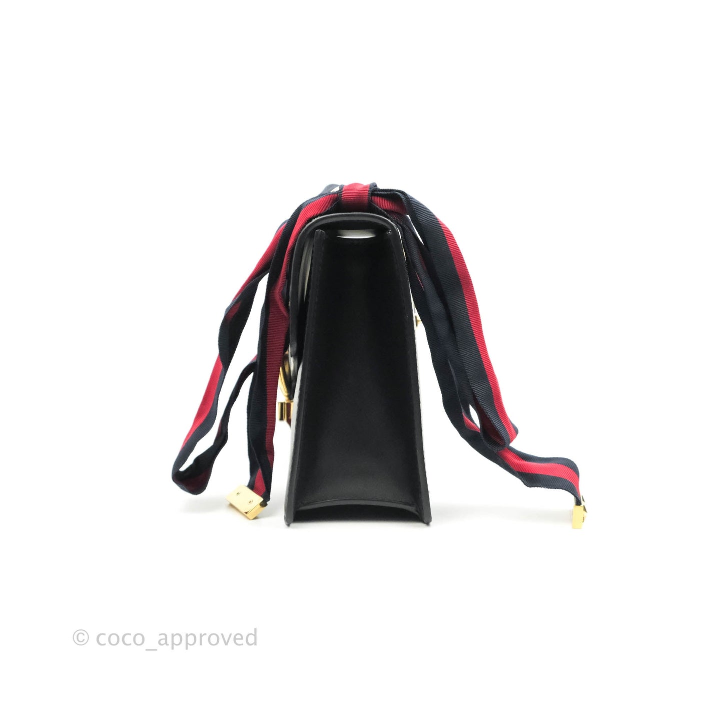Gucci Calfskin Small Sylvie Shoulder Bag Black