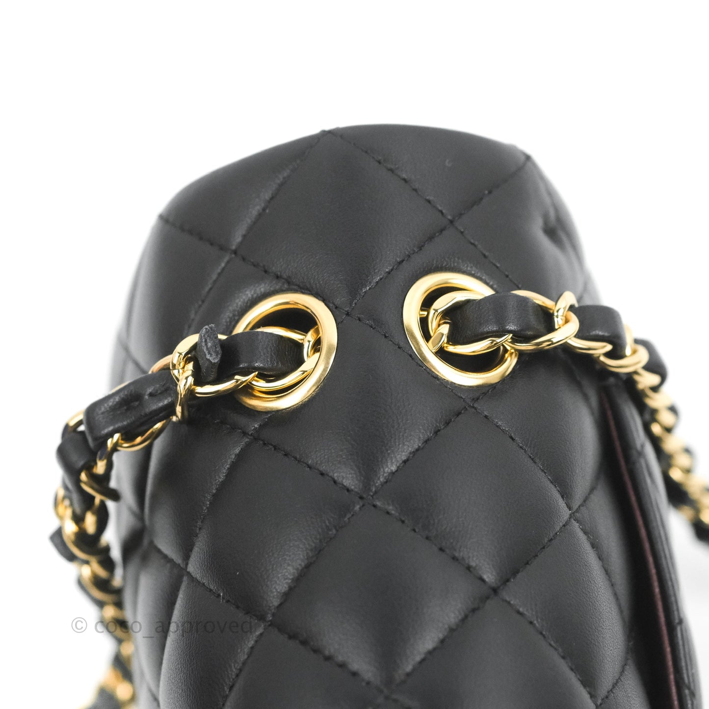 Chanel Small Classic Quilted Flap Black Lambskin Gold Hardware