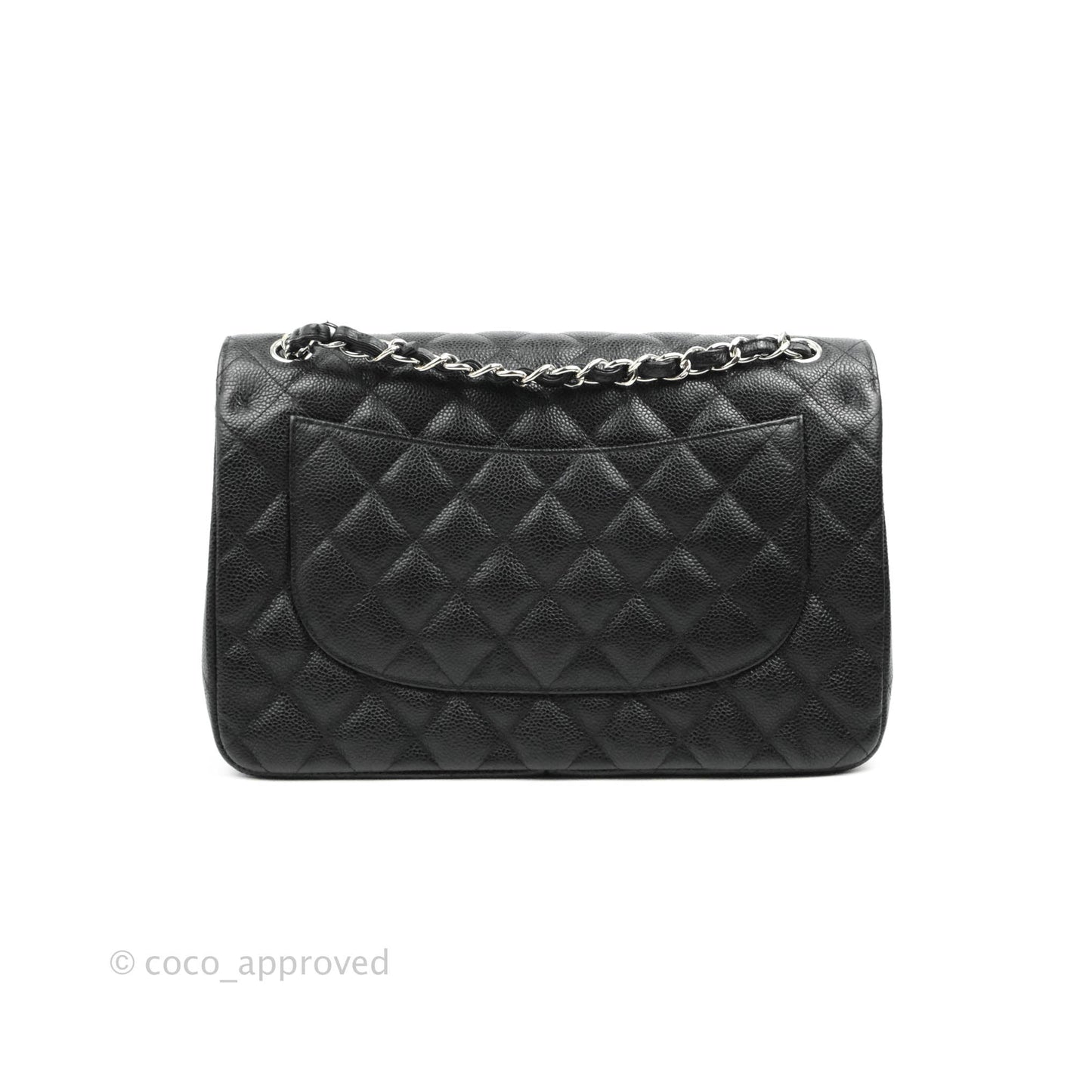 Chanel Jumbo Double Flap Black Caviar Silver Hardware⁣⁣