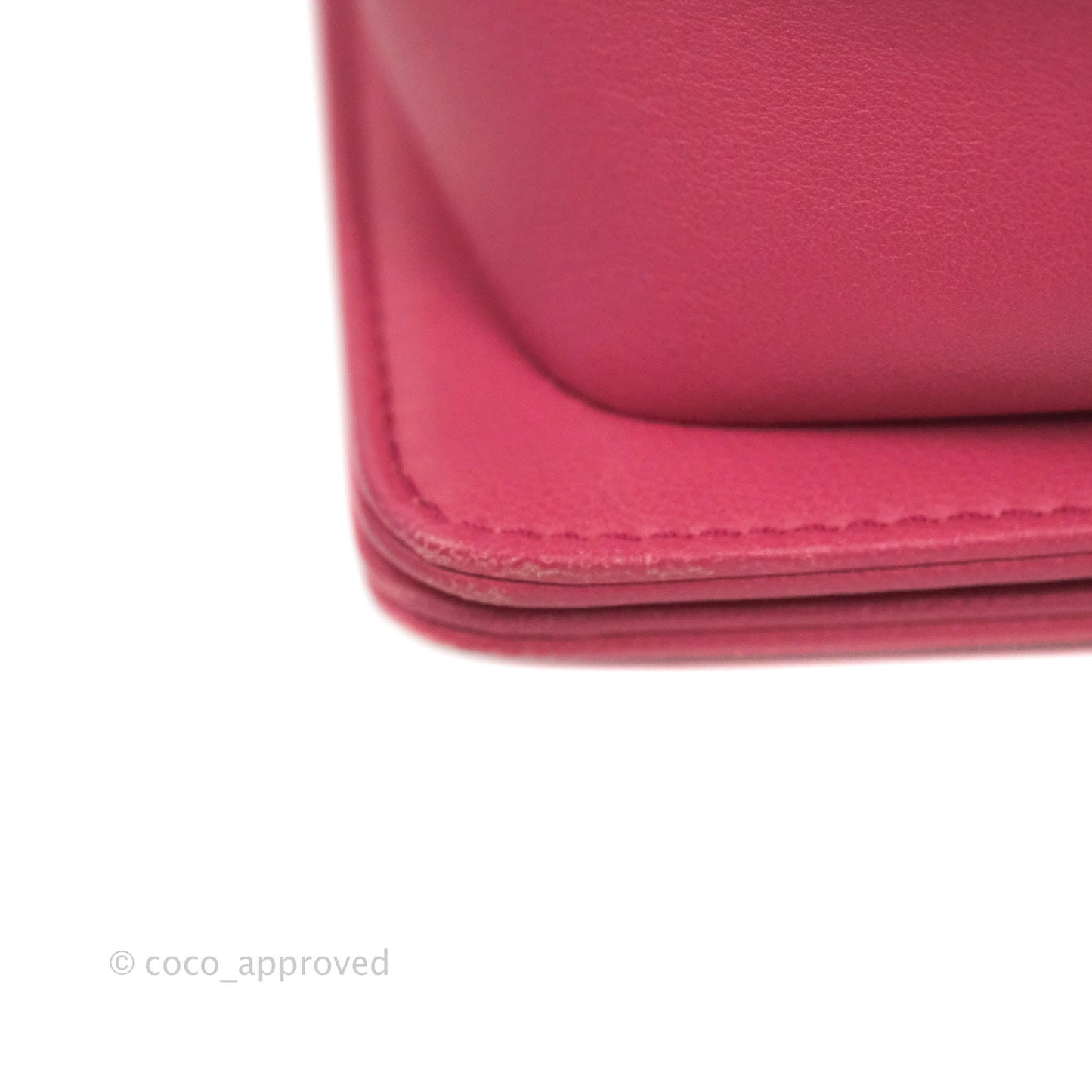 Chanel Quilted Medium Boy Dark Pink Calfskin Silver Hardware