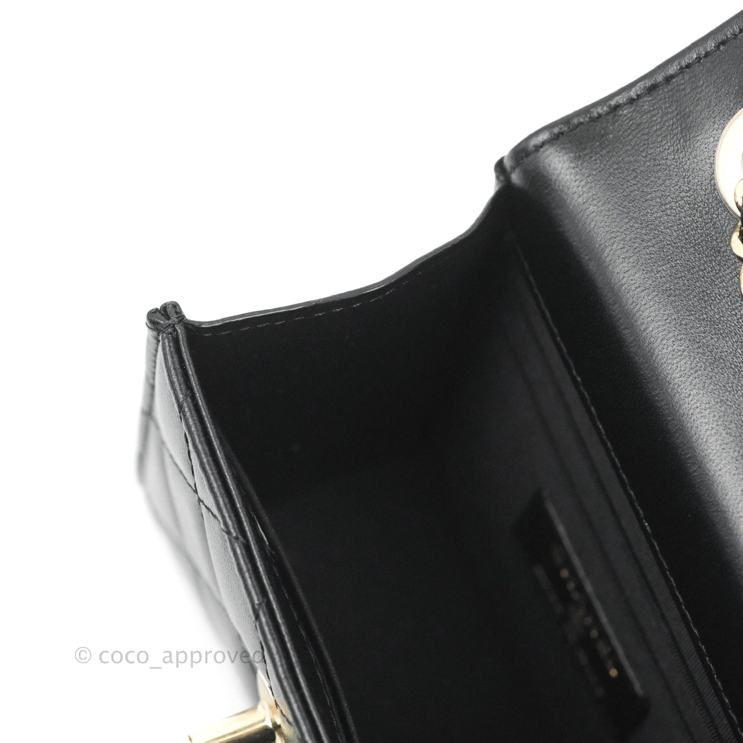 Chanel Mini Quilted Trendy CC Clutch With Chain Black Lambskin Gold Hardware