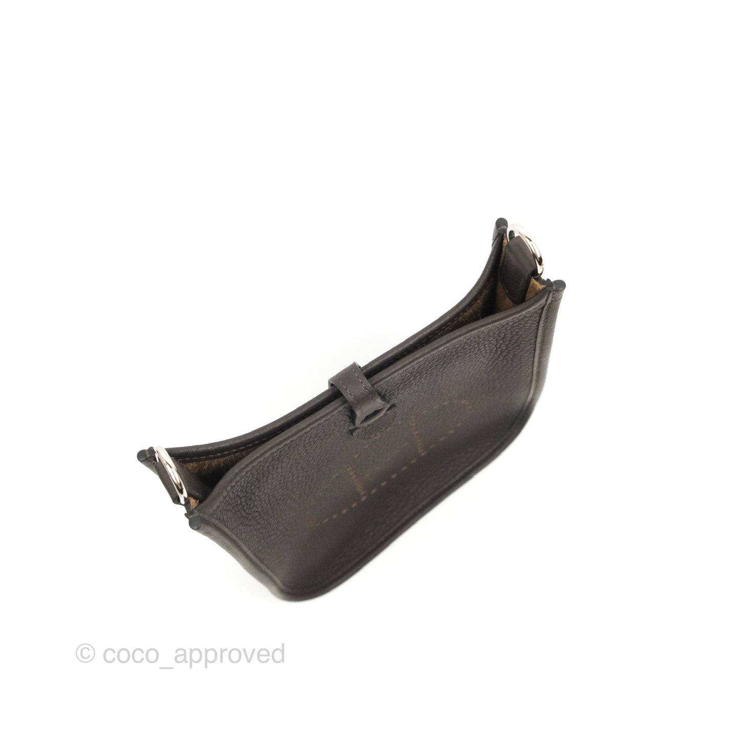 Hermès Mini Evelyne 16 Ebene Clemence Palladium Hardware