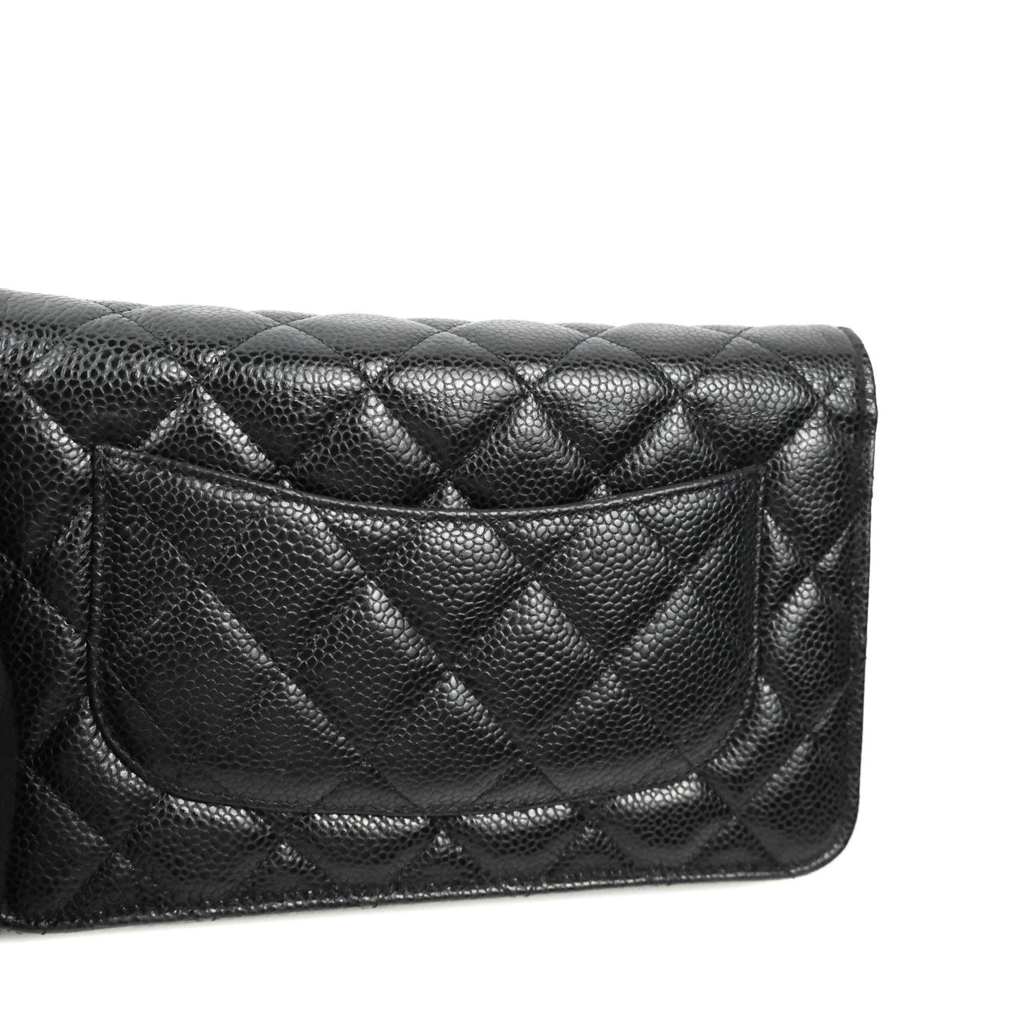 Chanel Quilted Classic WOC Black Caviar Silver Hardware