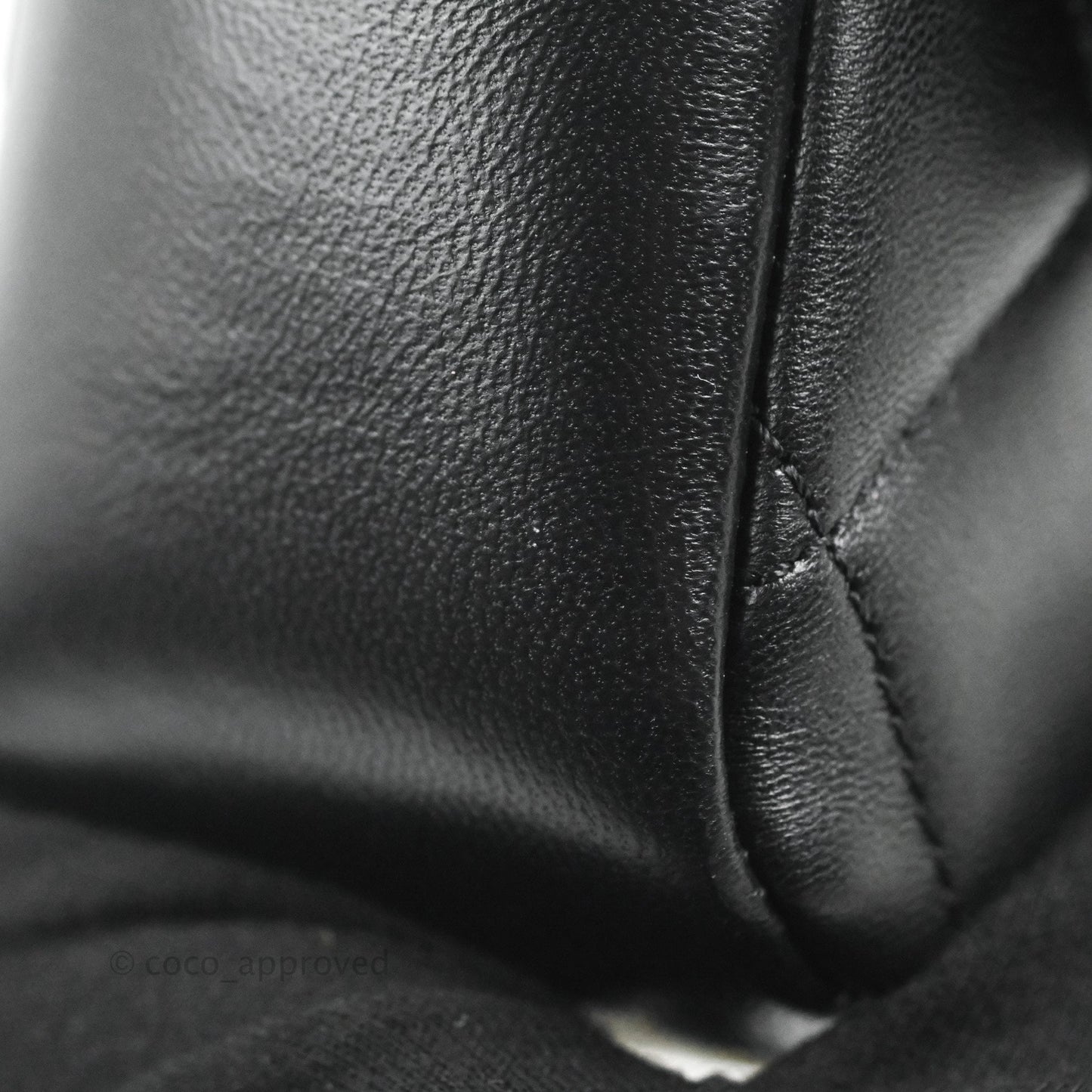 Chanel Quilted Resin Bi-Color Chain Flap Bag Black Lambskin