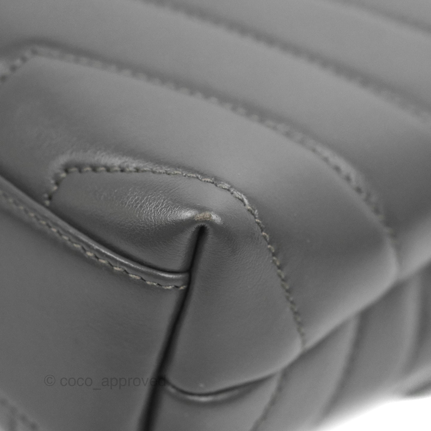 Saint Laurent Loulou Toy Quilted Leather Shoulder Bag Dark Grey