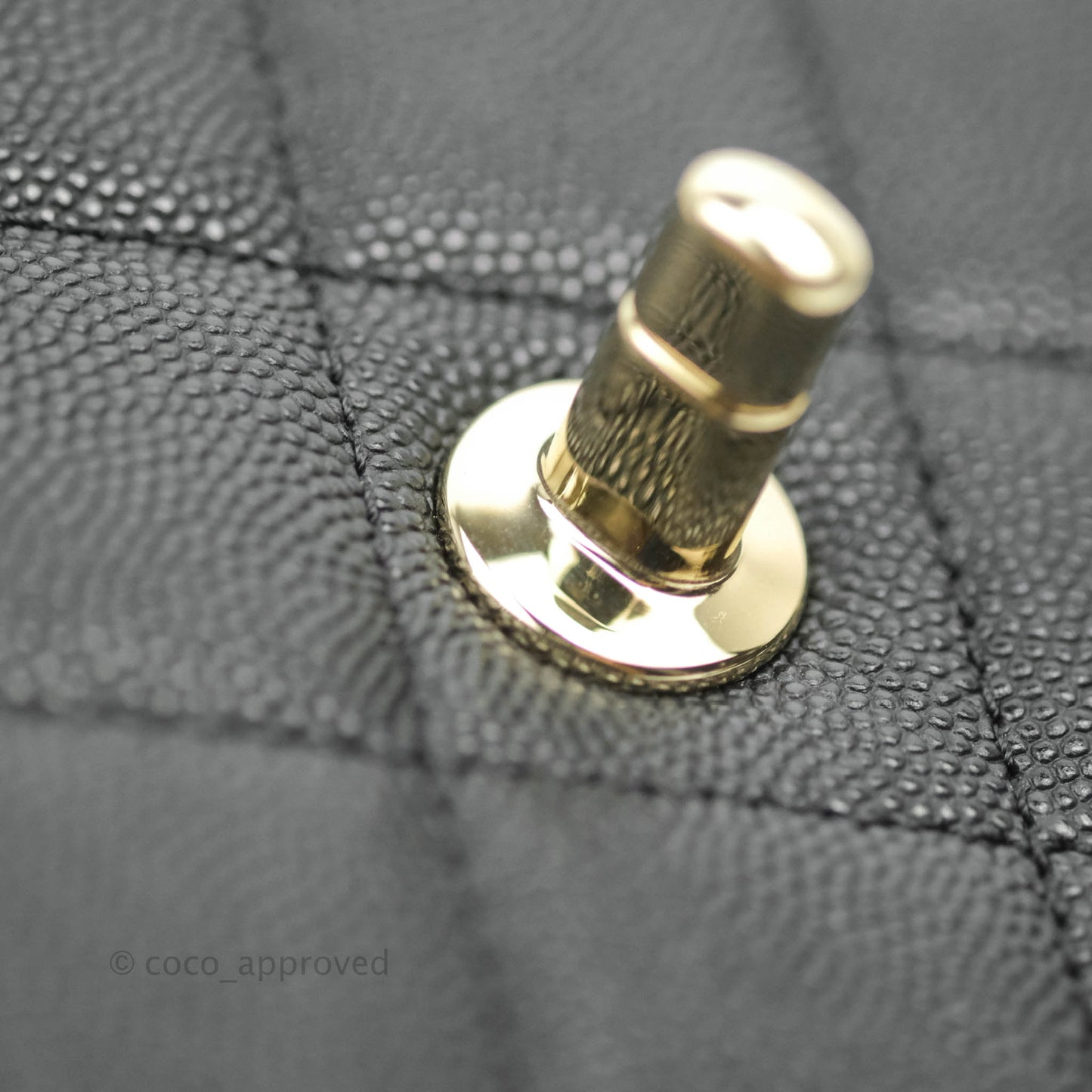 Chanel Quilted Like The Wallet Medium Flap Black Caviar Gold Hardware 22C