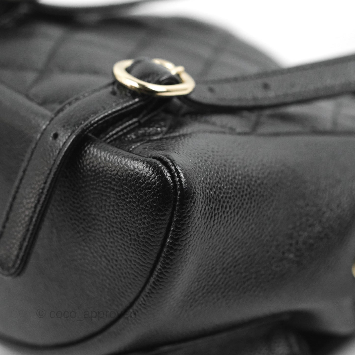 Chanel Duma Backpack Small Black Caviar Gold Hardware 23P