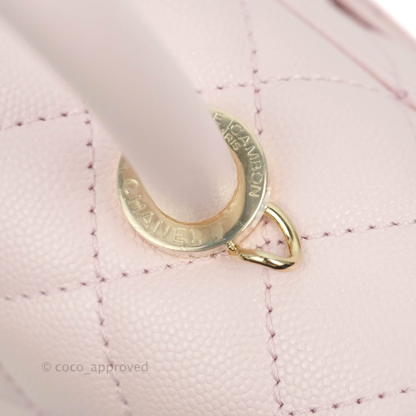 Chanel Small Coco Handle Light Pink Caviar Gold Hardware