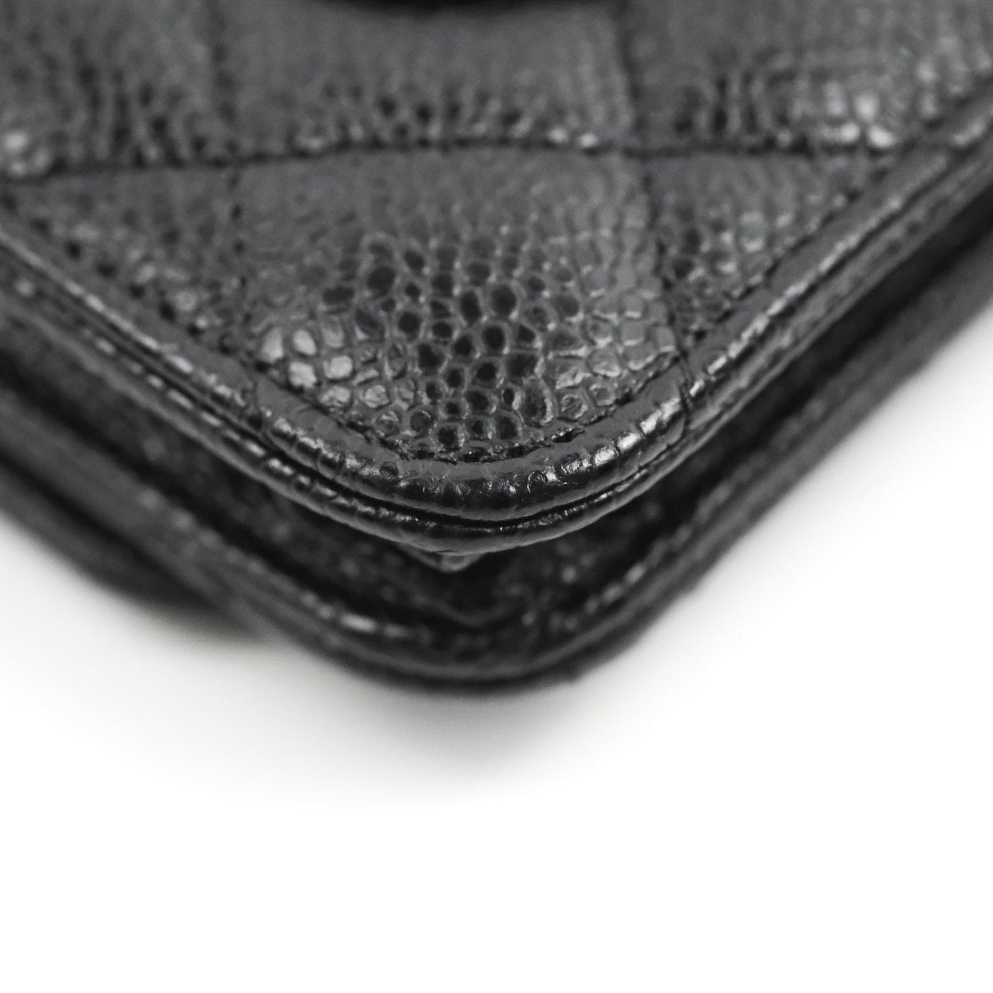 Chanel Quilted Classic WOC Black Caviar Silver Hardware